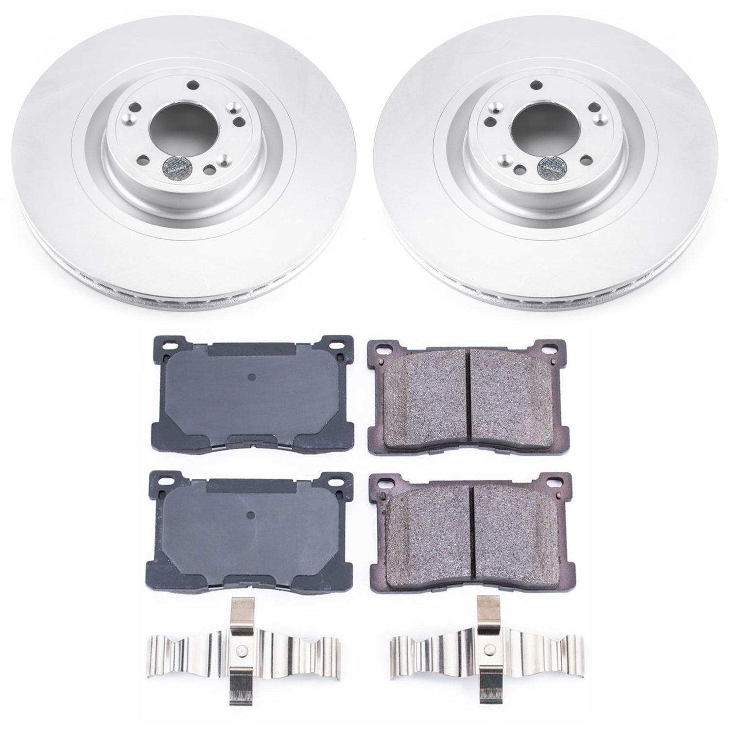 Power Stop 12-16 Hyundai Equus Front & Rear Z17 Evolution Geomet Coated Brake Kit (1x psbCRK6313, 1x psbCRK7341) thumbnail 6