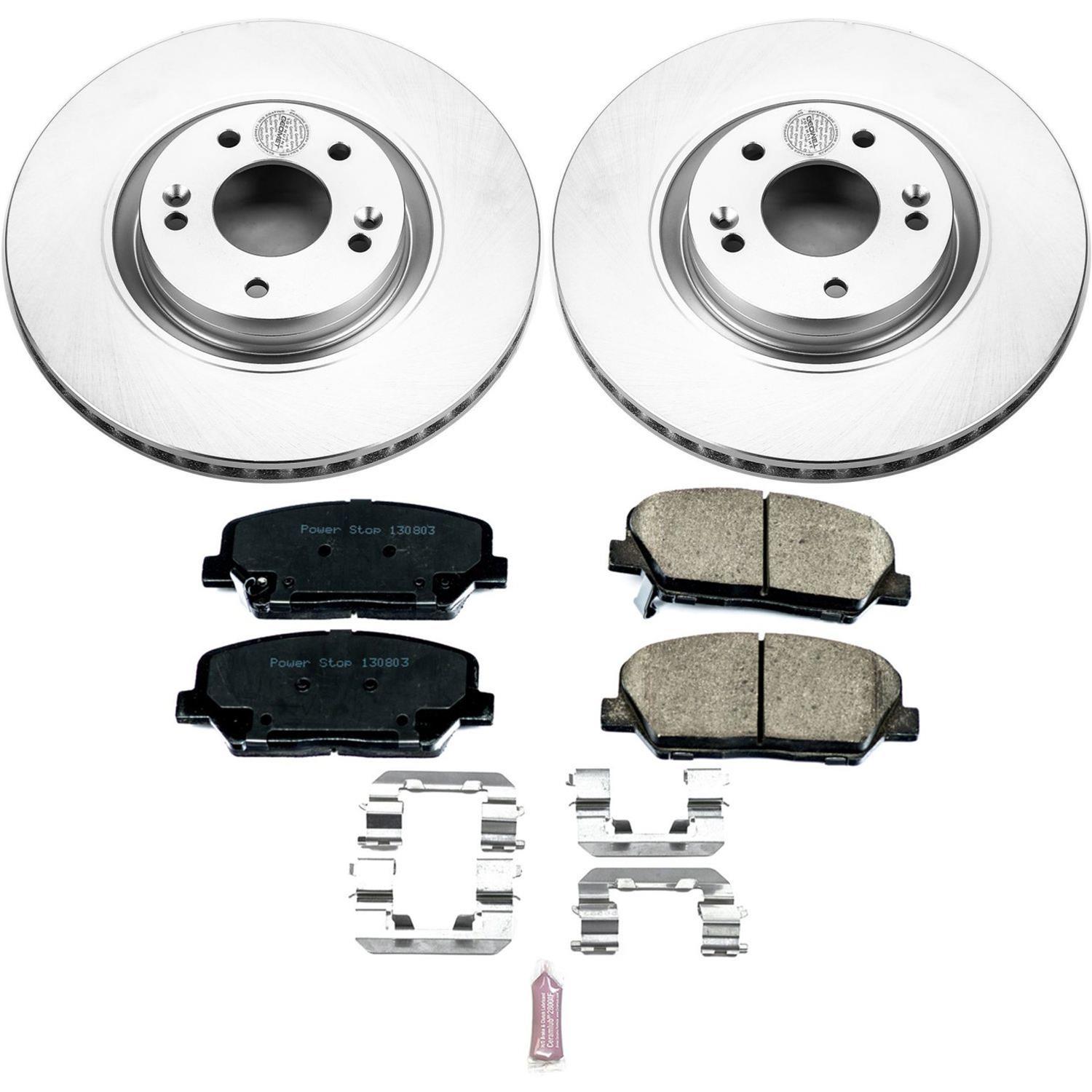 Power Stop 11-15 Kia Optima Front & Rear Z17 Evolution Geomet Coated Brake Kit (1x psbCRK5381, 1x psbCRK6324) thumbnail 5