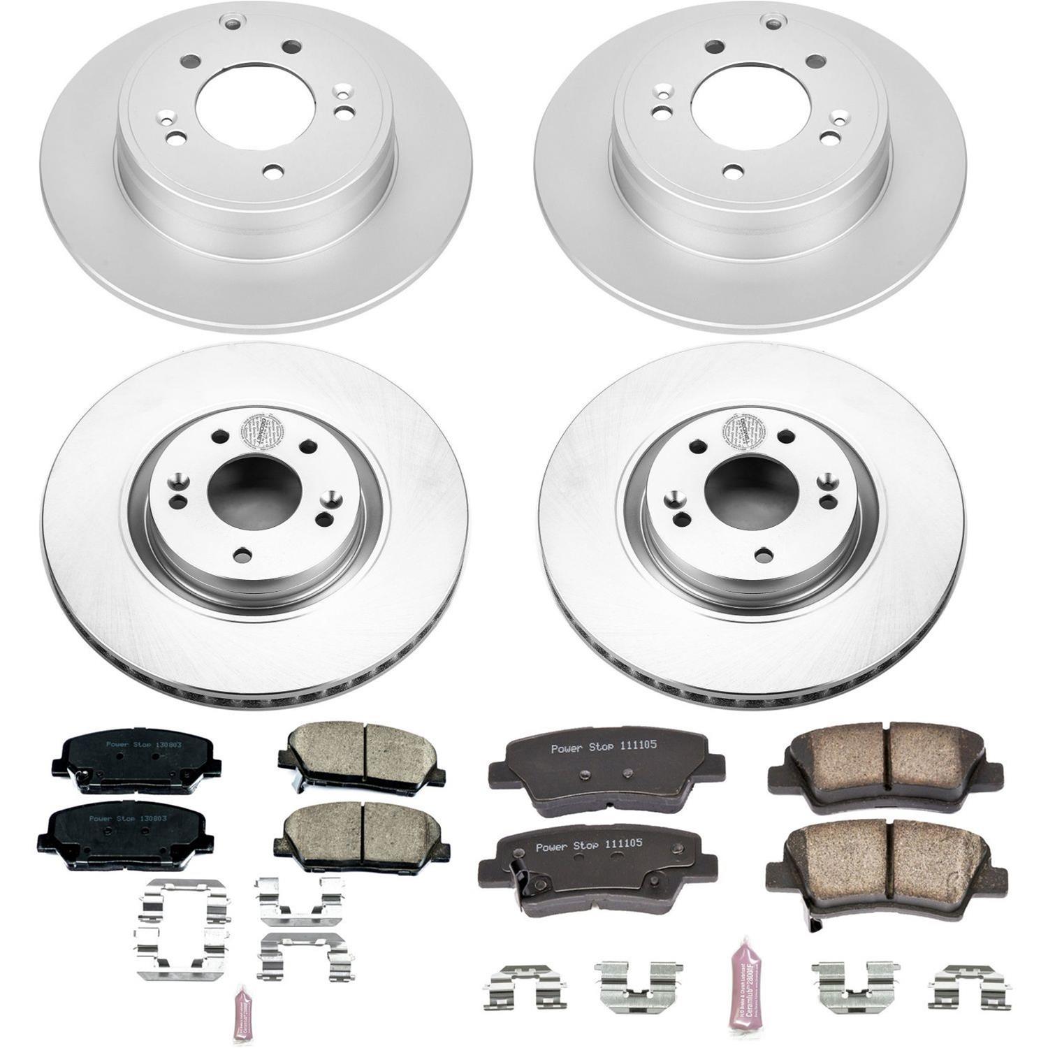 Power Stop 11-15 Kia Optima Front & Rear Z17 Evolution Geomet Coated Brake Kit (1x psbCRK5381, 1x psbCRK6324) thumbnail 4