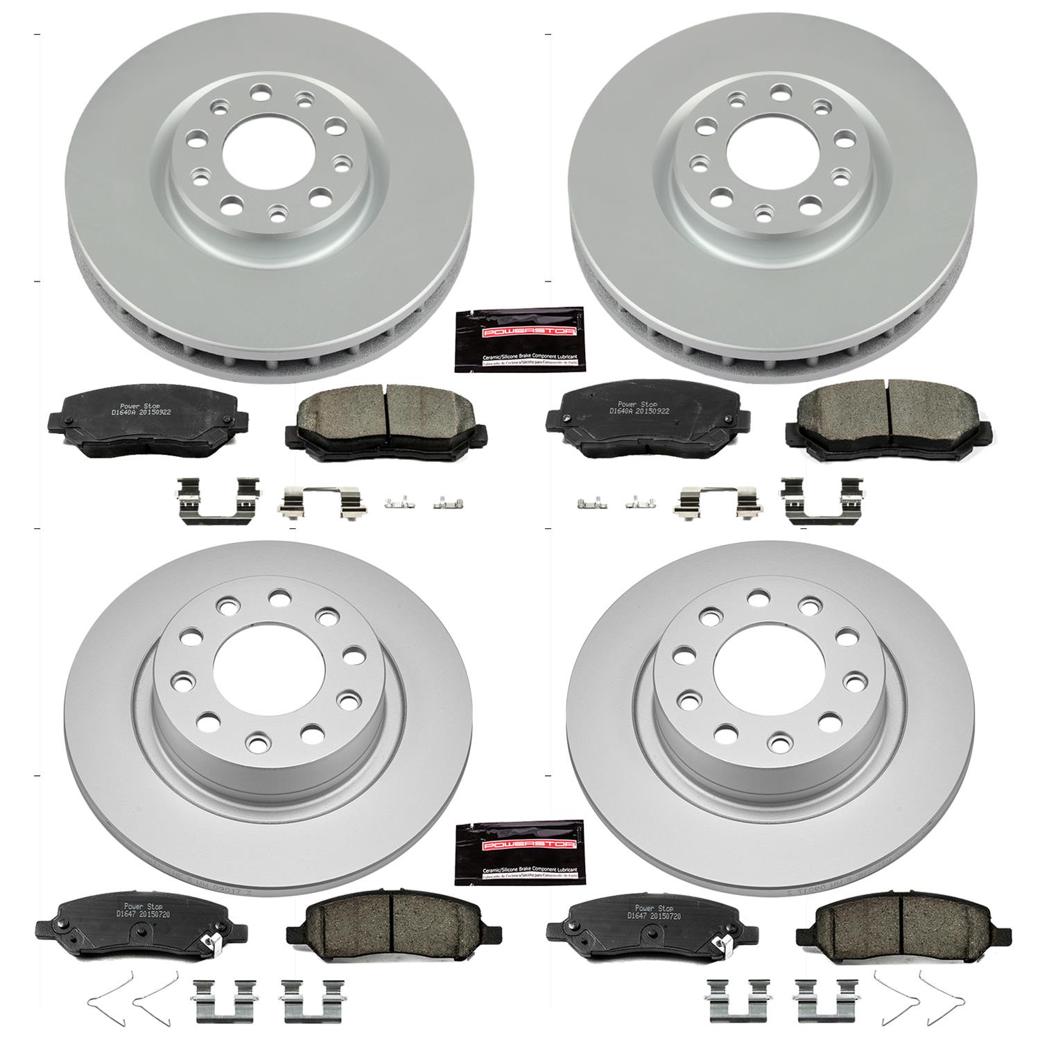 Power Stop 13-16 Dodge Dart Front & Rear Z17 Evolution Geomet Coated Brake Kit (1x psbCRK6371, 1x psbCRK6372) thumbnail 4