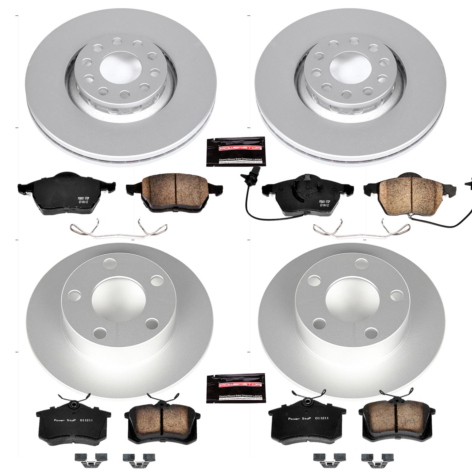 Power Stop 98-04 Audi A6 Front & Rear Z23 Evolution Sport Coated Brake Kit (1x psbCRK515, 1x psbCRK636) thumbnail 4