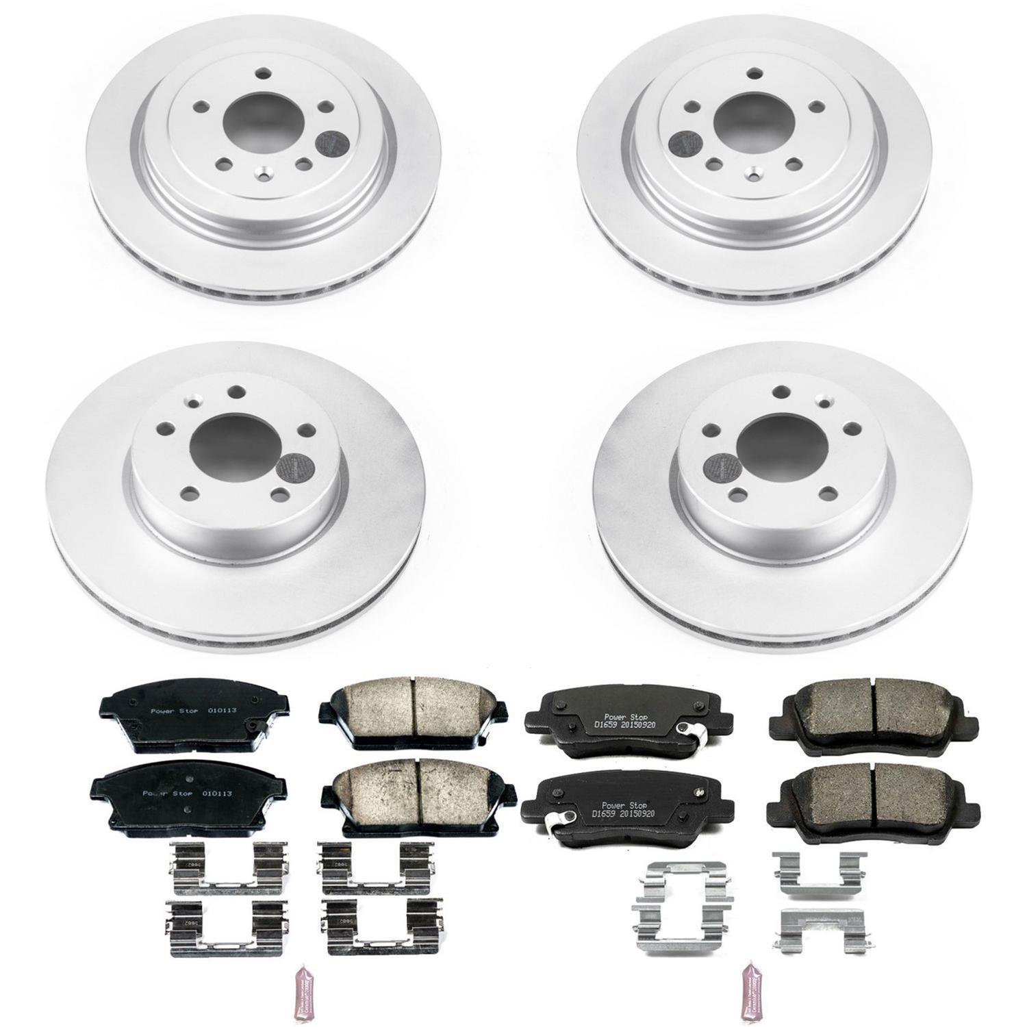 Power Stop 13-15 Cadillac ATS Front & Rear Z17 Evolution Geomet Coated Brake Kit (1x psbCRK6385, 1x psbCRK6386) thumbnail 4