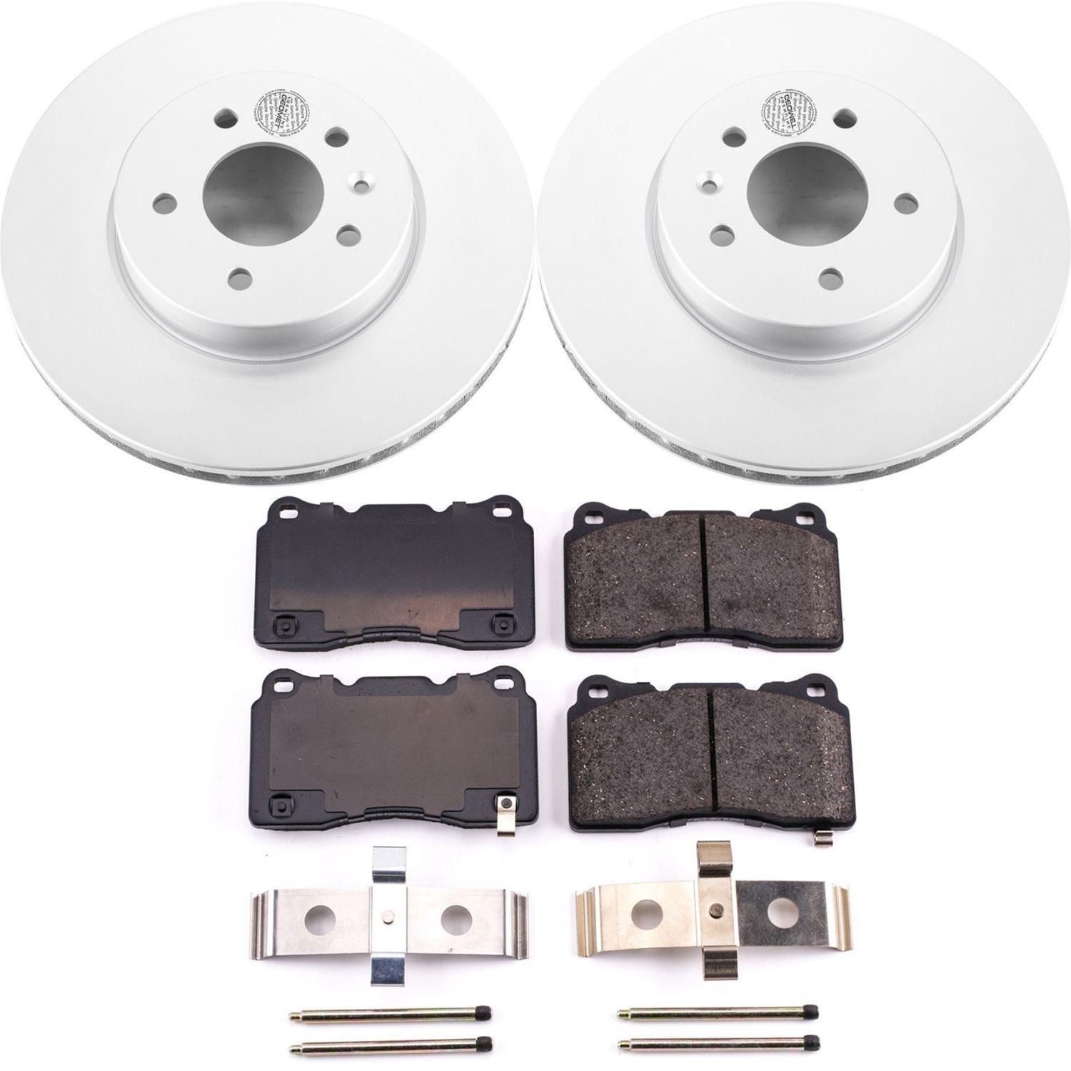 Power Stop 13-15 Cadillac ATS Front & Rear Z17 Evolution Geomet Coated Brake Kit (1x psbCRK6385, 1x psbCRK6389) thumbnail 5