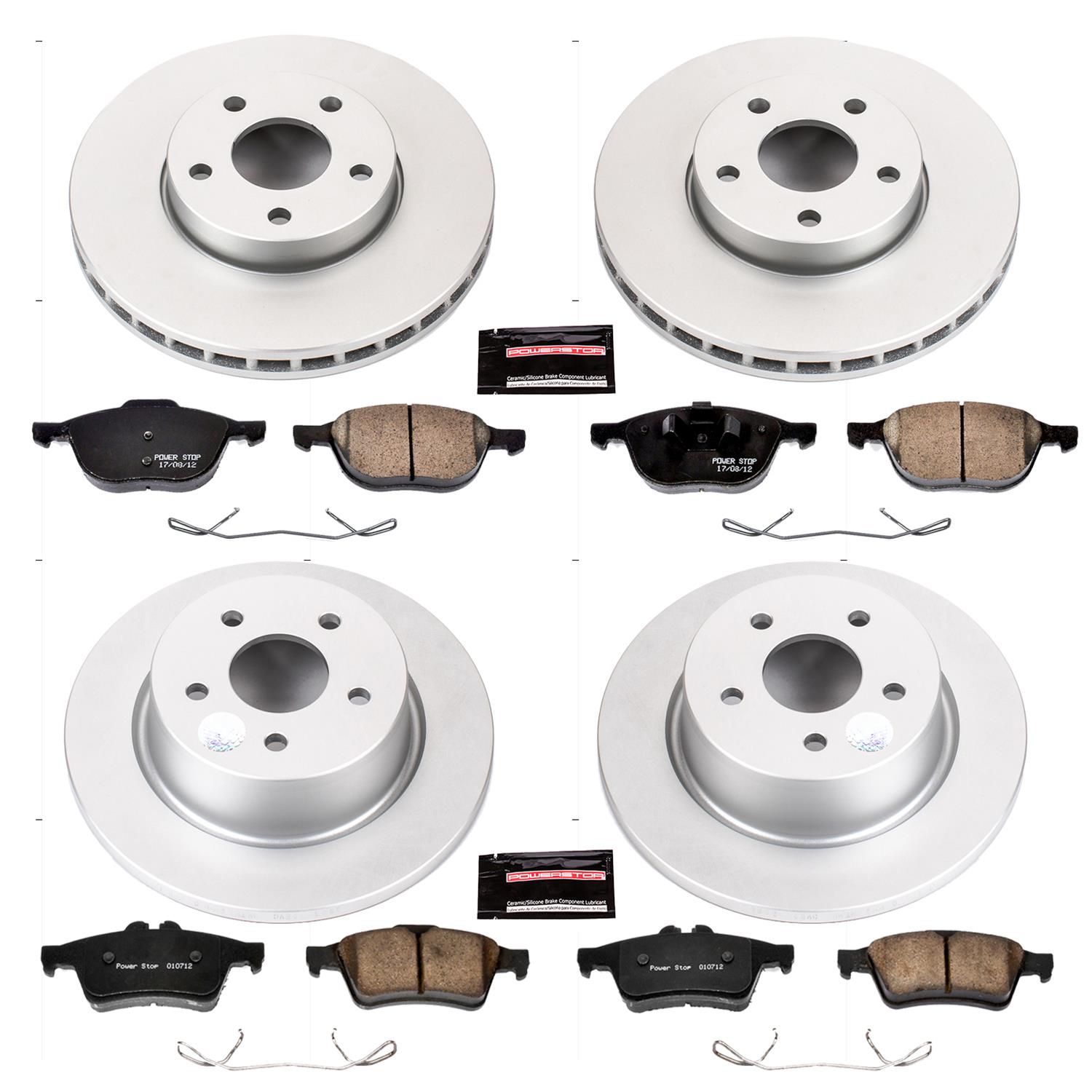 Power Stop 13-18 Ford C-Max Front & Rear Z17 Evolution Geomet Coated Brake Kit (1x psbCRK5976, 1x psbCRK6398) thumbnail 4