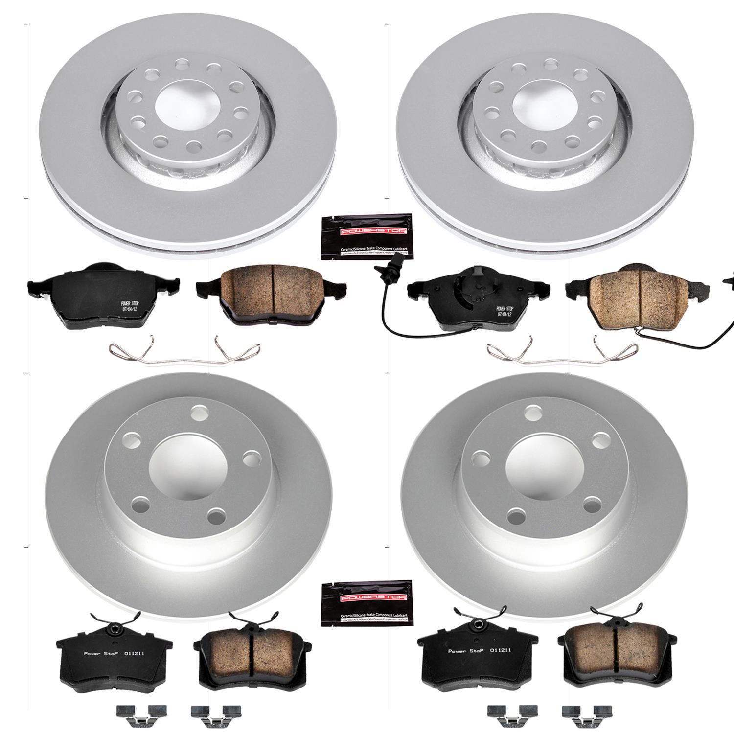 Power Stop 98-04 Audi A6 Quattro Front & Rear Z23 Evolution Sport Coated Brake Kit (1x psbCRK941, 1x psbCRK636) thumbnail 4