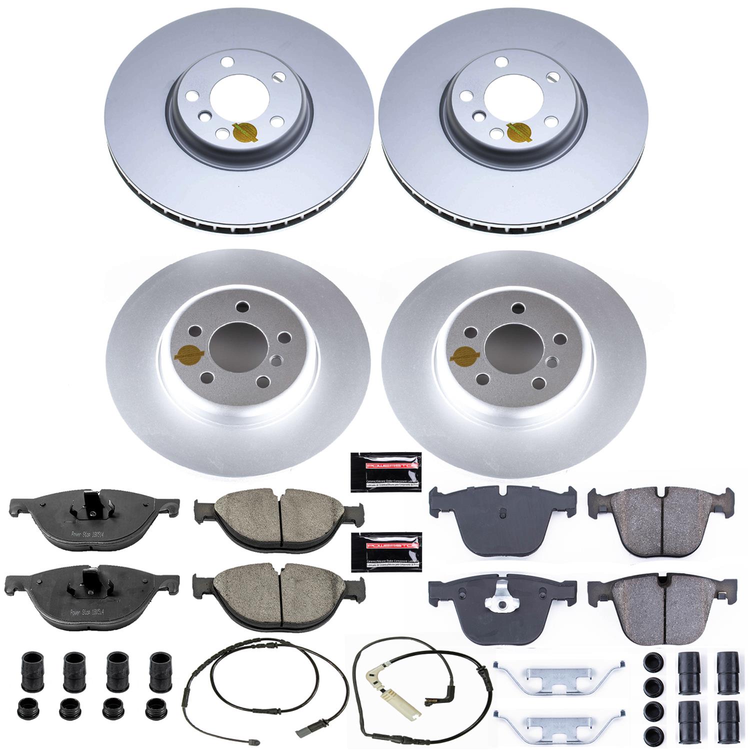 Power Stop 11-15 BMW 740i Front & Rear Z23 Evolution Sport Coated Brake Kit (1x psbCRK6026, 1x psbCRK5694) thumbnail 4