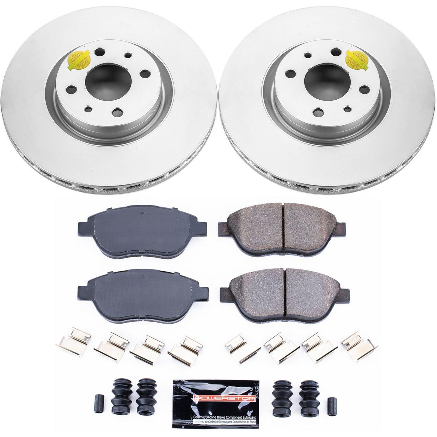 Power Stop 12-18 Fiat 500 Front & Rear Z23 Evolution Sport Coated Brake Kit (1x psbCRK6292, 1x psbCRK6426) thumbnail 5