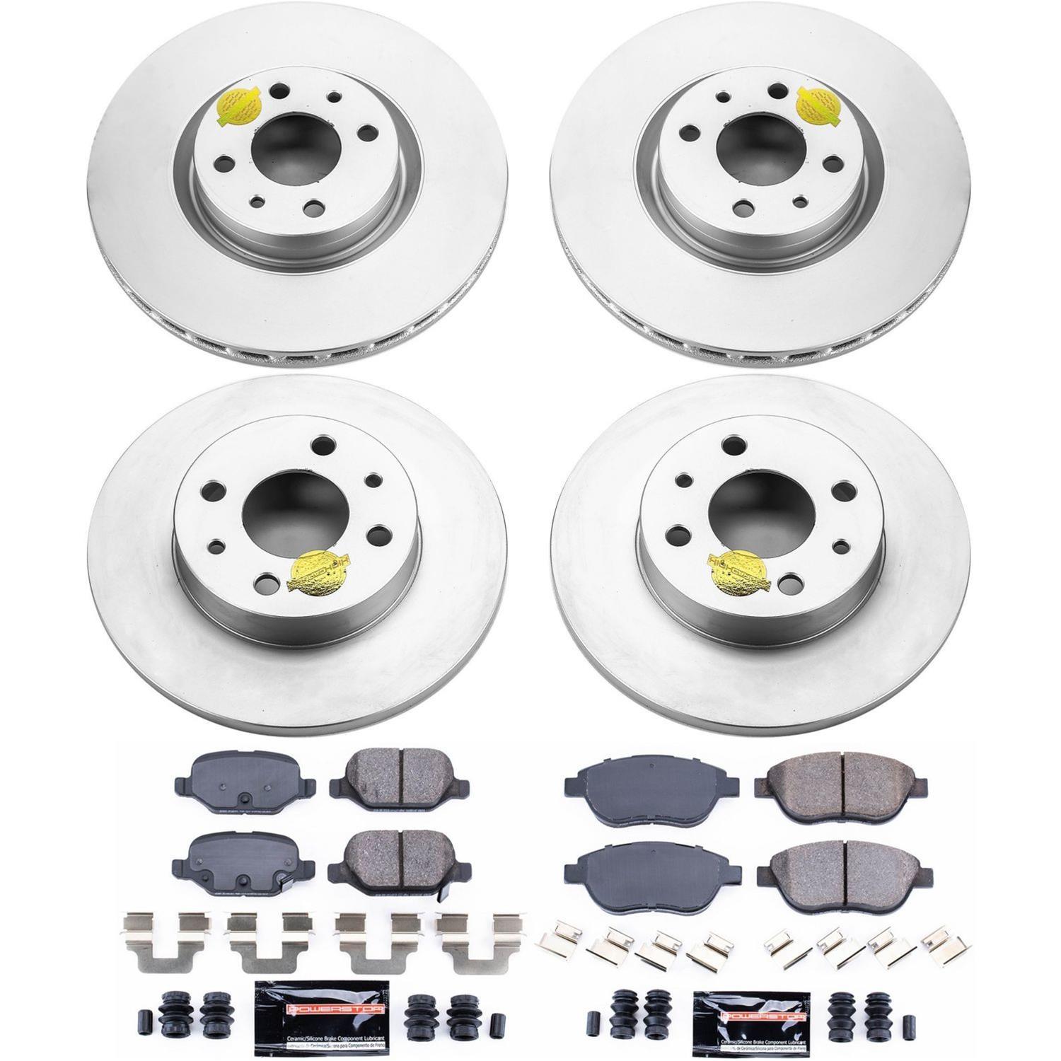 Power Stop 12-18 Fiat 500 Front & Rear Z23 Evolution Sport Coated Brake Kit (1x psbCRK6292, 1x psbCRK6426) thumbnail 4