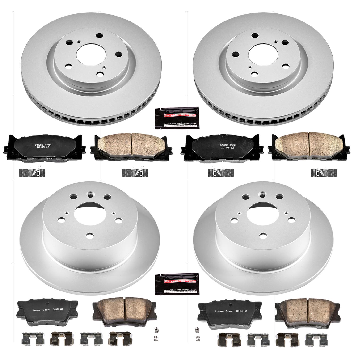 Power Stop 13-18 Lexus ES300h Front & Rear Z17 Evolution Geomet Coated Brake Kit (1x psbCRK6520, 1x psbCRK3053) thumbnail 4