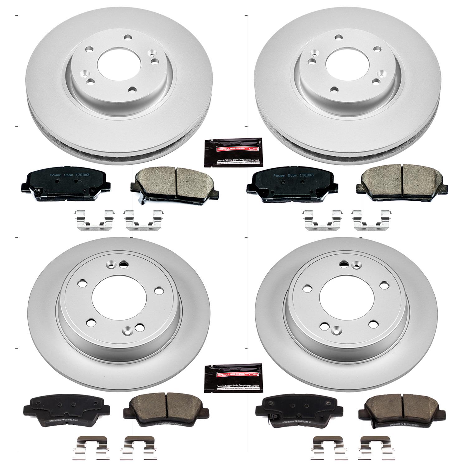 Power Stop 13-15 Hyundai Veloster Front & Rear Z17 Evolution Geomet Coated Brake Kit (1x psbCRK6502, 1x psbCRK6306) thumbnail 4