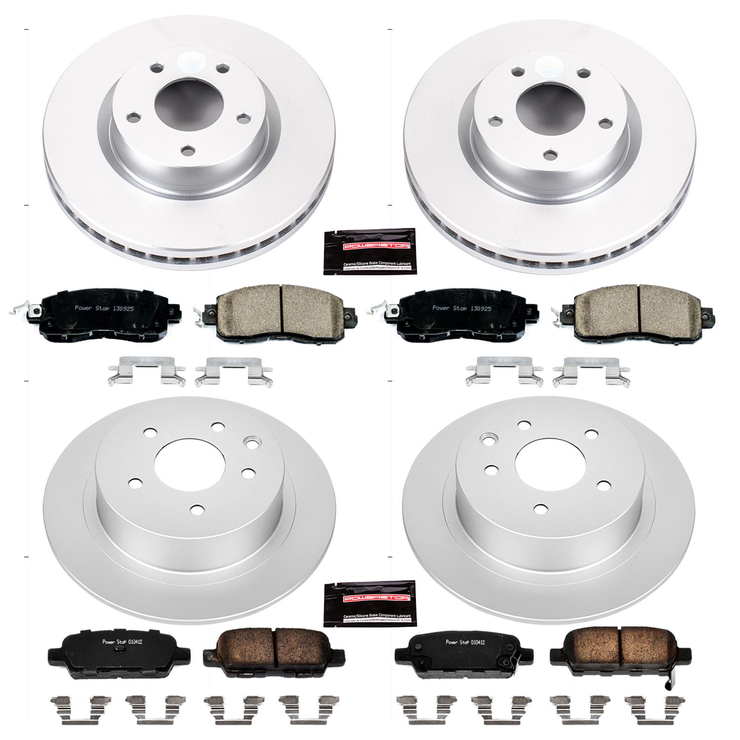 Power Stop 13-18 Nissan Altima Front & Rear Z17 Evolution Geomet Coated Brake Kit (1x psbCRK6494, 1x psbCRK098) thumbnail 4
