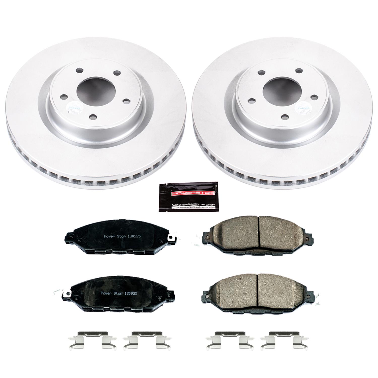 Power Stop 2019 Infiniti QX60 Front & Rear Z17 Evolution Geomet Coated Brake Kit (1x psbCRK8021, 1x psbCRK6496) thumbnail 7