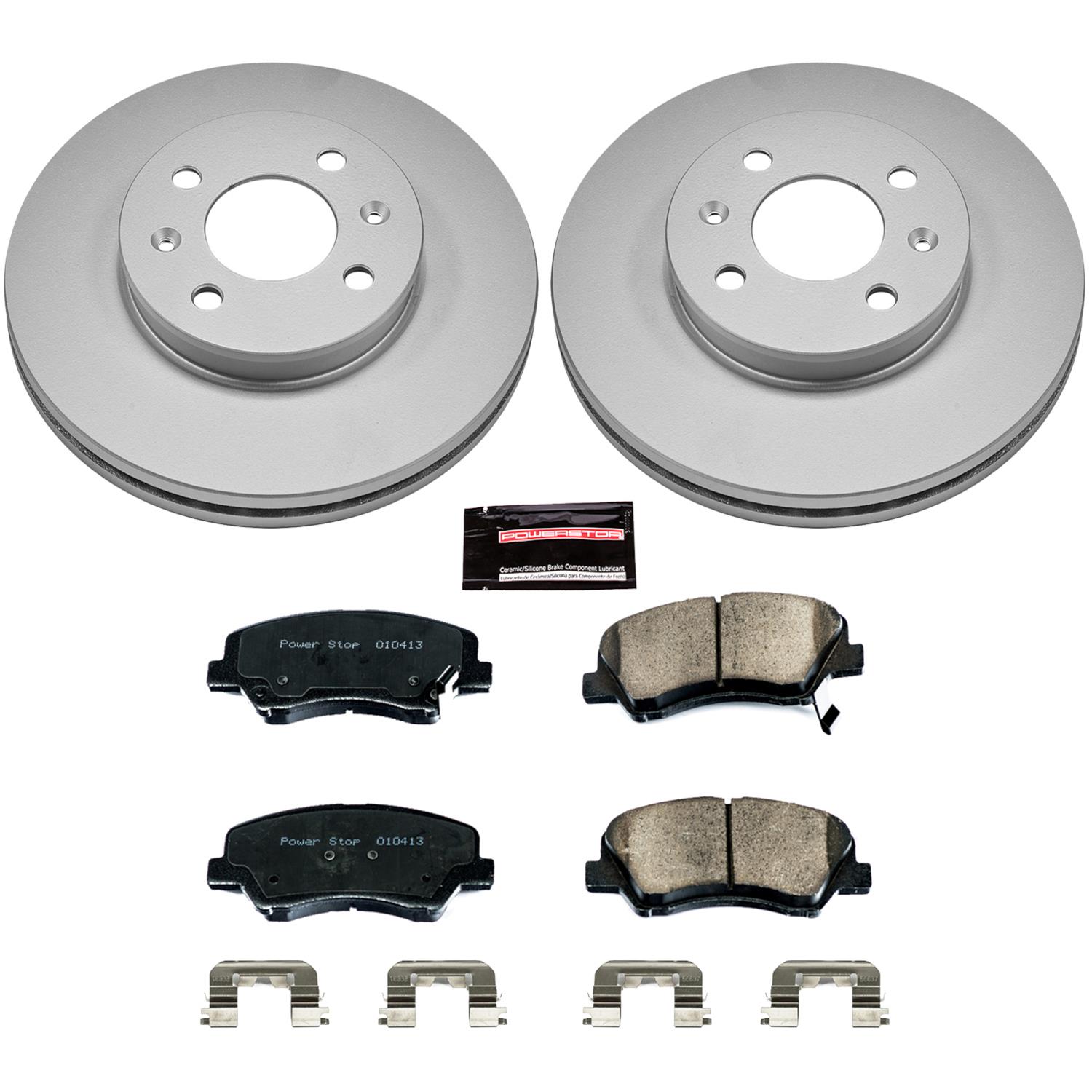 Power Stop 12-18 Hyundai Accent Front & Rear Z17 Evolution Geomet Coated Brake Kit (1x psbCRK6507, 1x psbCRK6508) thumbnail 5