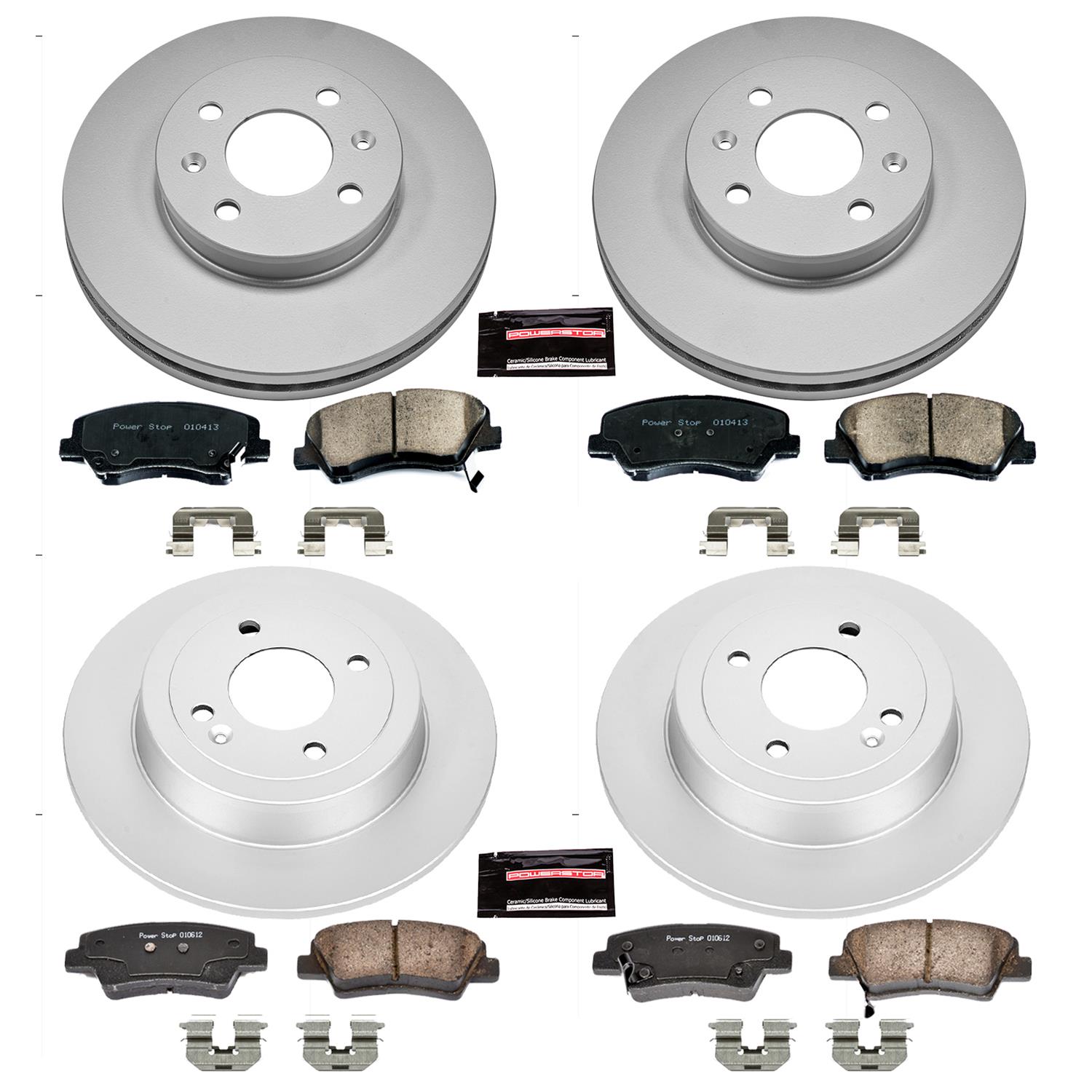 Power Stop 12-18 Hyundai Accent Front & Rear Z17 Evolution Geomet Coated Brake Kit (1x psbCRK6507, 1x psbCRK6508) thumbnail 4