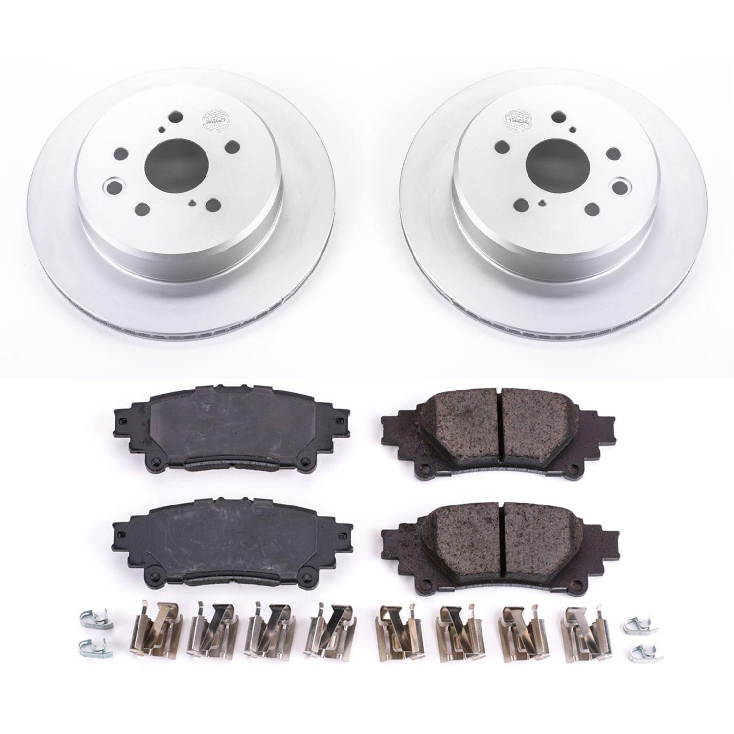 Power Stop 13-19 Lexus GS350 Front & Rear Z17 Evolution Geomet Coated Brake Kit (1x psbCRK6514, 1x psbCRK8418) thumbnail 2