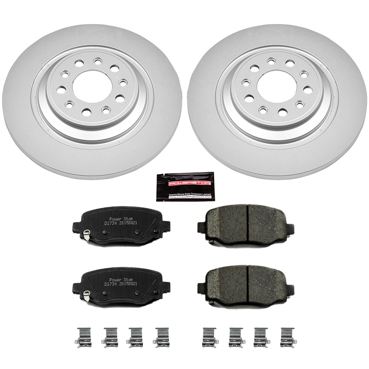 Power Stop 17-19 Jeep Cherokee Front & Rear Z17 Evolution Geomet Coated Brake Kit (1x psbCRK7414, 1x psbCRK6542) thumbnail 5