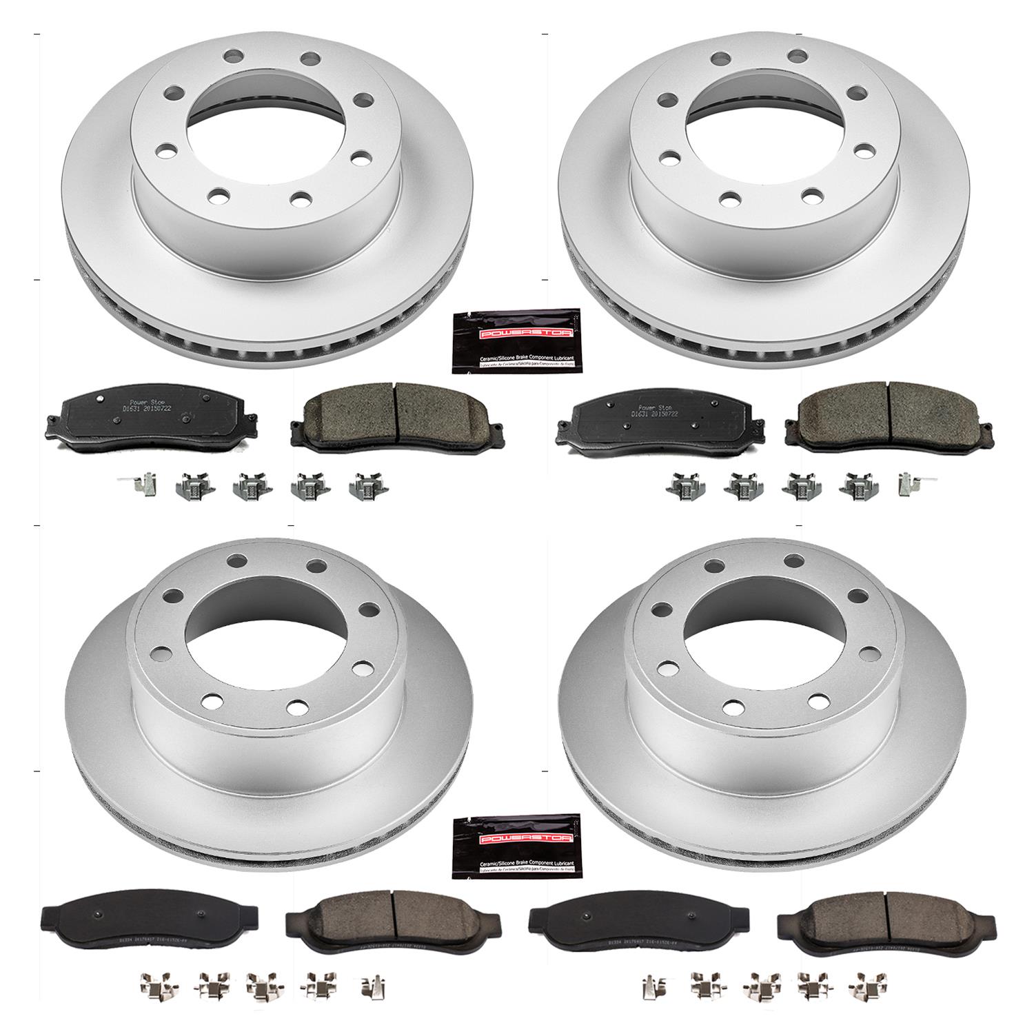 Power Stop 2012 Ford F-350 Super Duty Front & Rear Z2017 Coated Brake Kit (2x psbAR85107EVC, 2x psbAR85116EVC, 1x psb17-1334, 1x psb17-1631) thumbnail 8