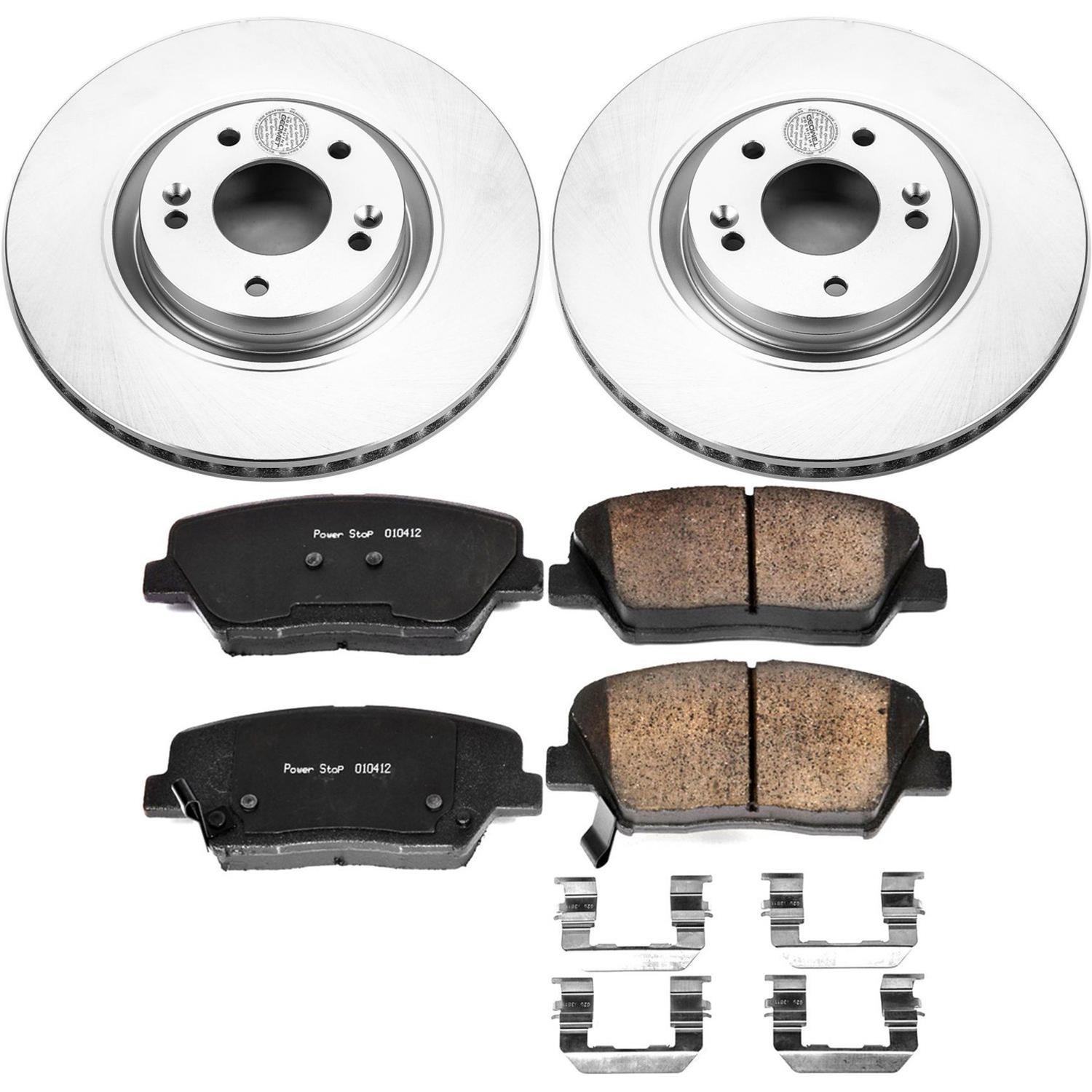 Power Stop 12-17 Hyundai Azera Front & Rear Z17 Evolution Geomet Coated Brake Kit (1x psbCRK5381, 1x psbCRK6764) thumbnail 4
