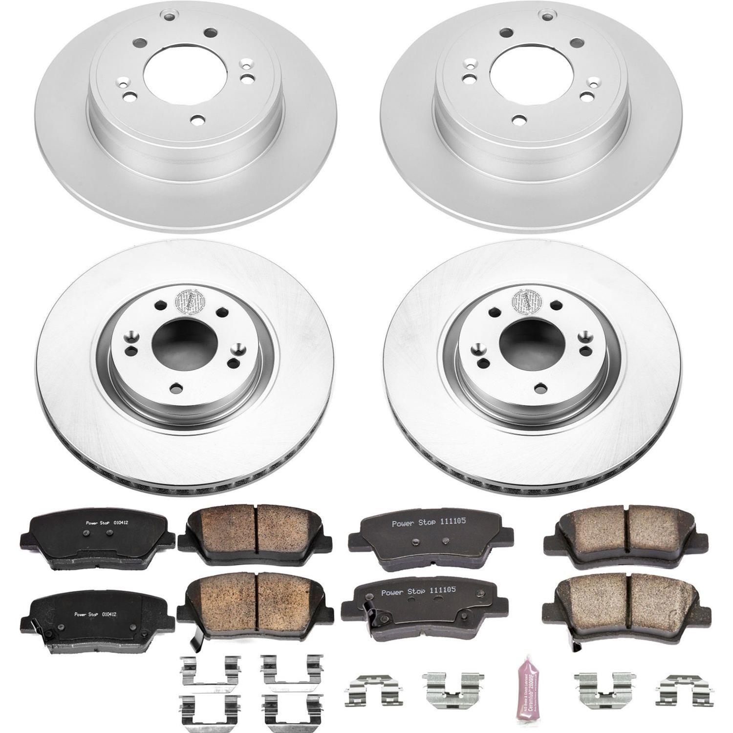 Power Stop 12-17 Hyundai Azera Front & Rear Z17 Evolution Geomet Coated Brake Kit (1x psbCRK5381, 1x psbCRK6764) thumbnail 5