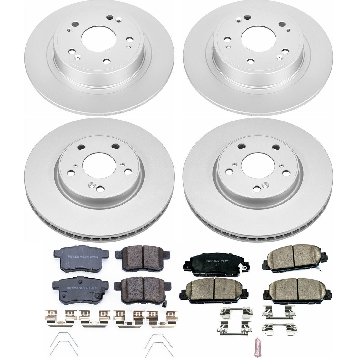 Power Stop 13-17 Honda Accord Front & Rear Z17 Evolution Geomet Coated Brake Kit (1x psbCRK5368, 1x psbCRK6777) thumbnail 4