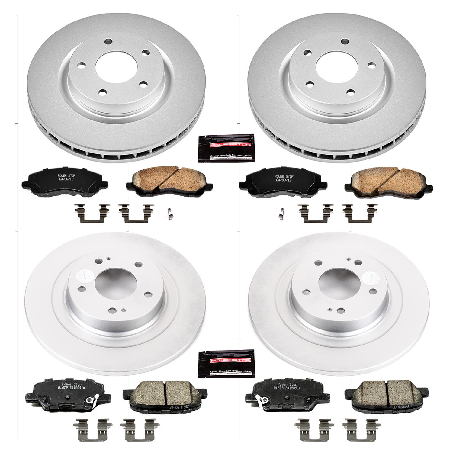 Power Stop 14-18 Mitsubishi Outlander Front & Rear Z17 Evolution Geomet Coated Brake Kit (1x psbCRK6976, 1x psbCRK3032) thumbnail 4