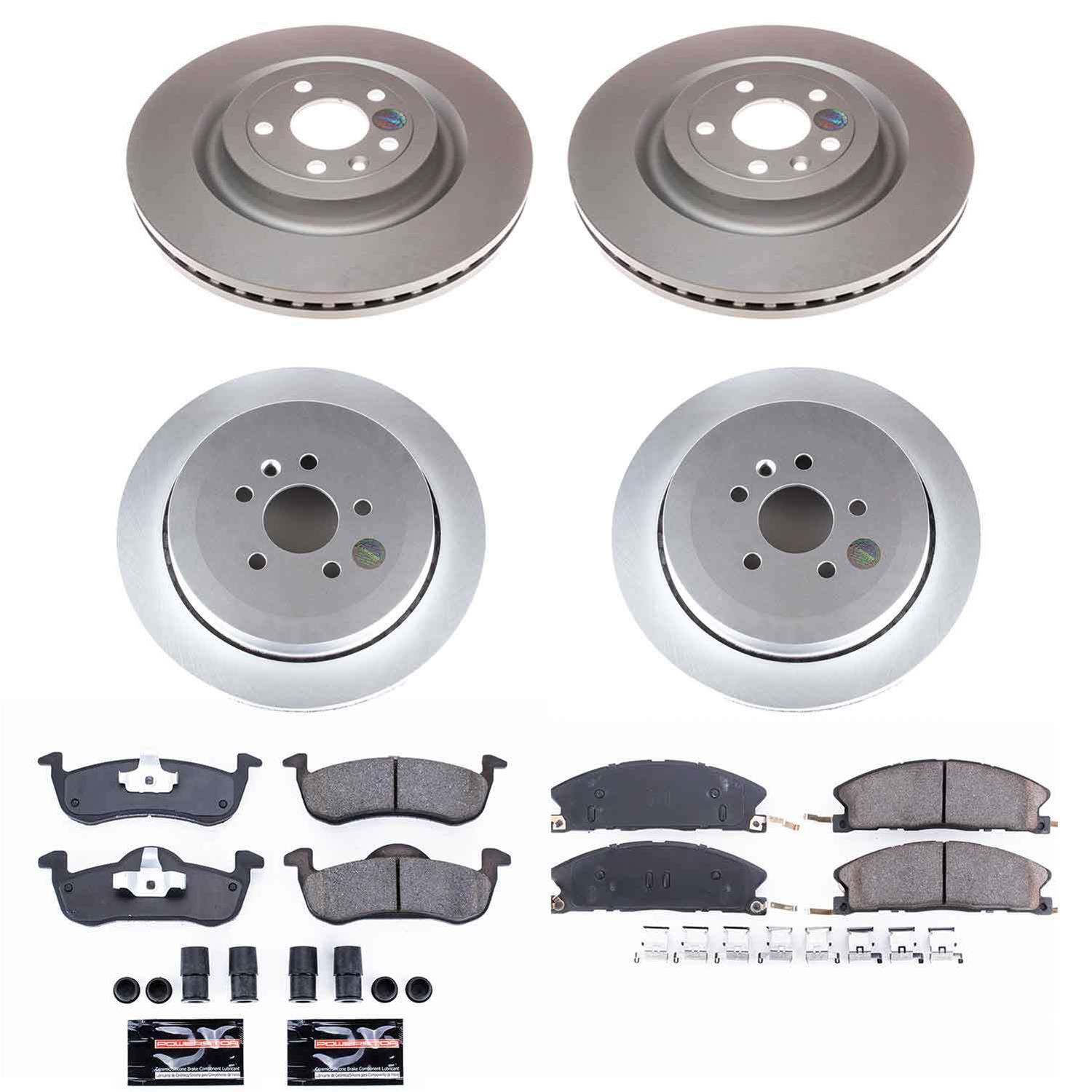 Power Stop 13-18 Lincoln MKT Front & Rear Z17 Evolution Geomet Coated Brake Kit (1x psbCRK6374, 1x psbCRK6819) thumbnail 6