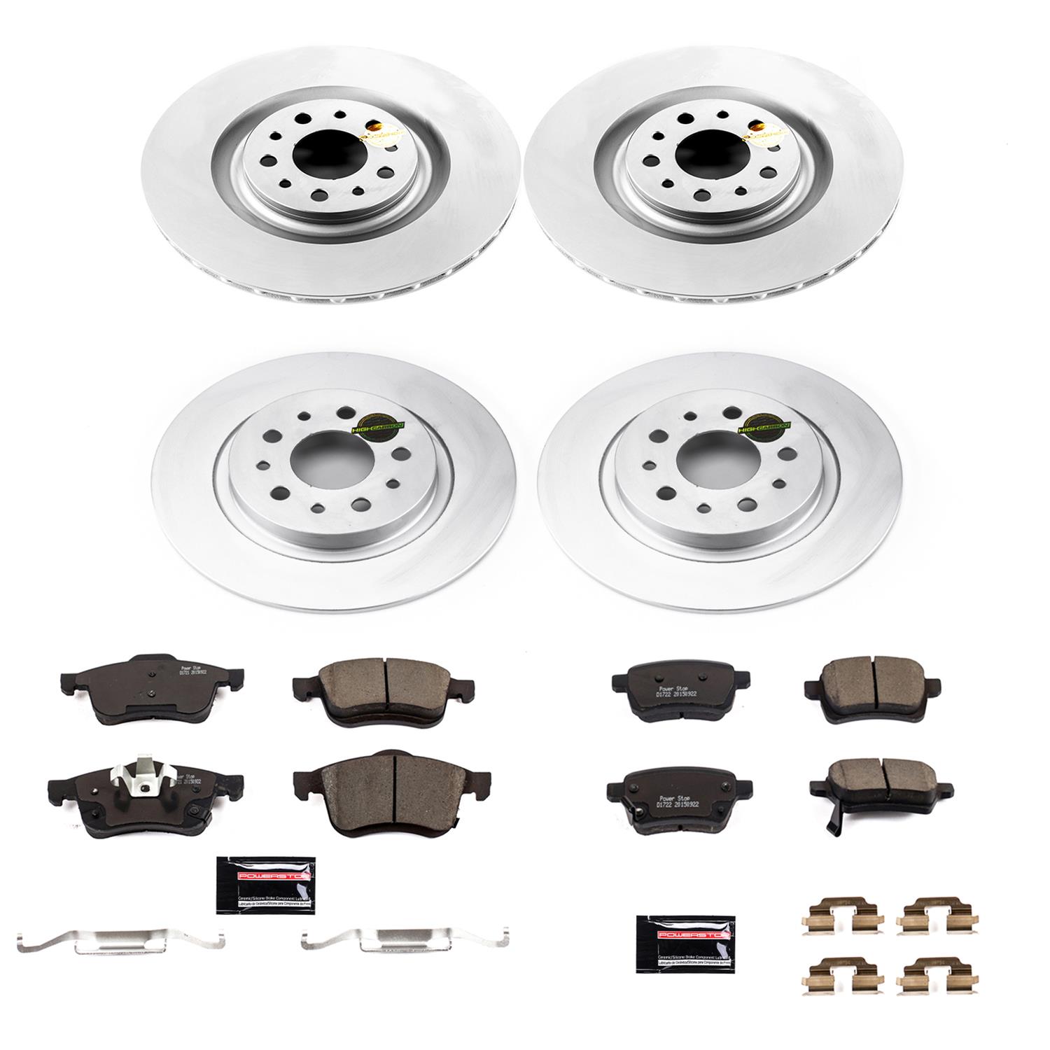 Power Stop 14-19 Fiat 500L Front & Rear Z23 Evolution Sport Coated Brake Kit (1x psbCRK6838, 1x psbCRK6840) thumbnail 5