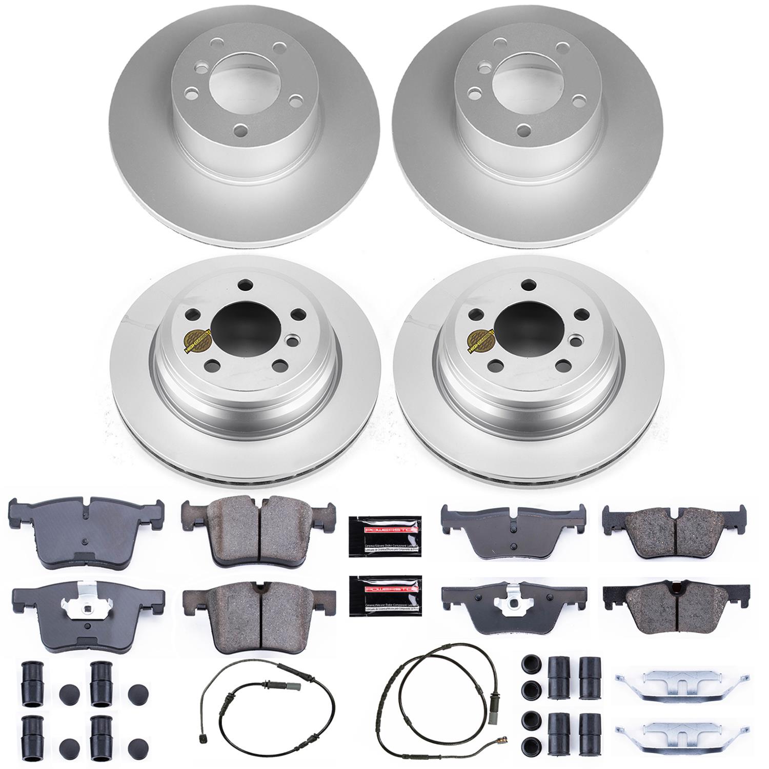 Power Stop 13-18 BMW 320i xDrive Front & Rear Z23 Evolution Sport Coated Brake Kit (1x psbCRK6743, 1x psbCRK6852) thumbnail 4