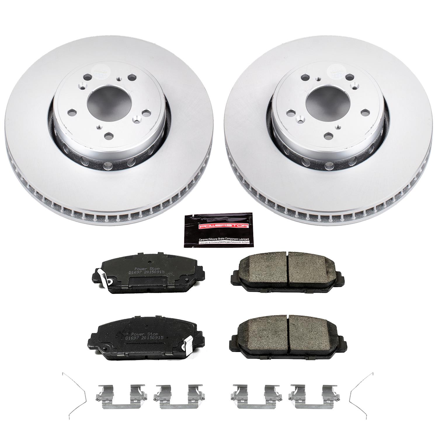 Power Stop 13-18 Acura RDX Front & Rear Z17 Evolution Geomet Coated Brake Kit (1x psbCRK206, 1x psbCRK6940) thumbnail 3