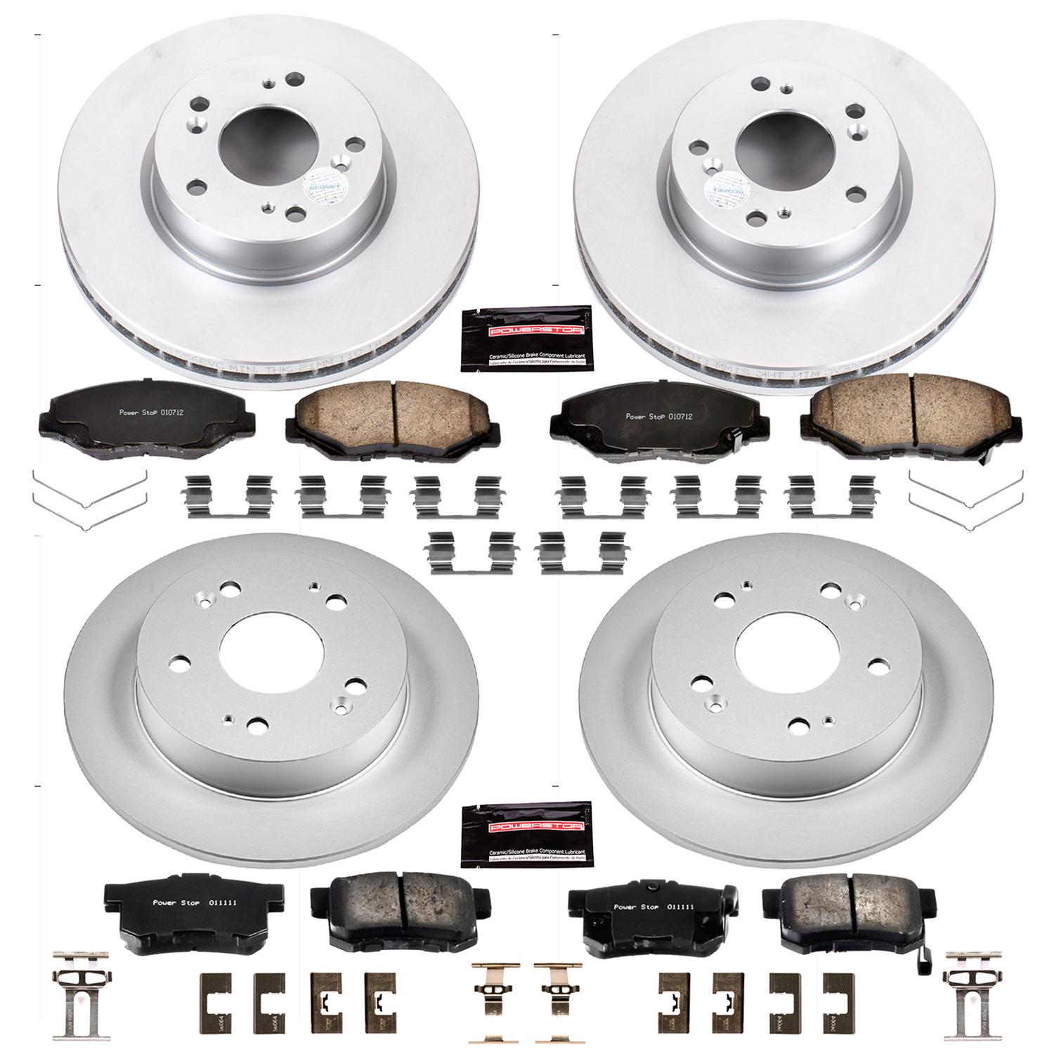 Power Stop 2013 Acura ILX Front & Rear Z17 Evolution Geomet Coated Brake Kit (1x psbCRK1243, 1x psbCRK6490) thumbnail 4