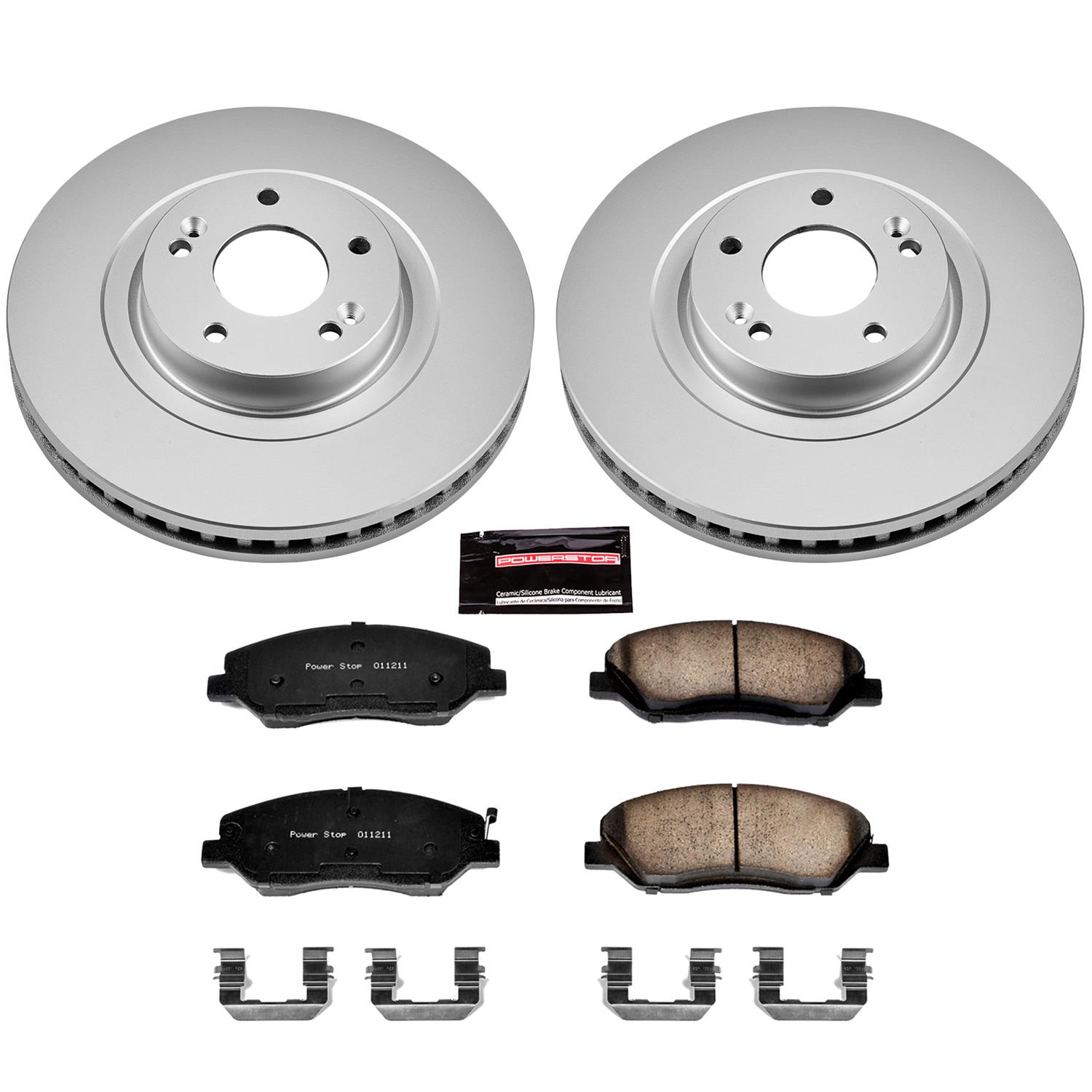 Power Stop 13-16 Hyundai Santa Fe Front & Rear Z17 Evolution Geomet Coated Brake Kit (1x psbCRK6951, 1x psbCRK7507) thumbnail 6