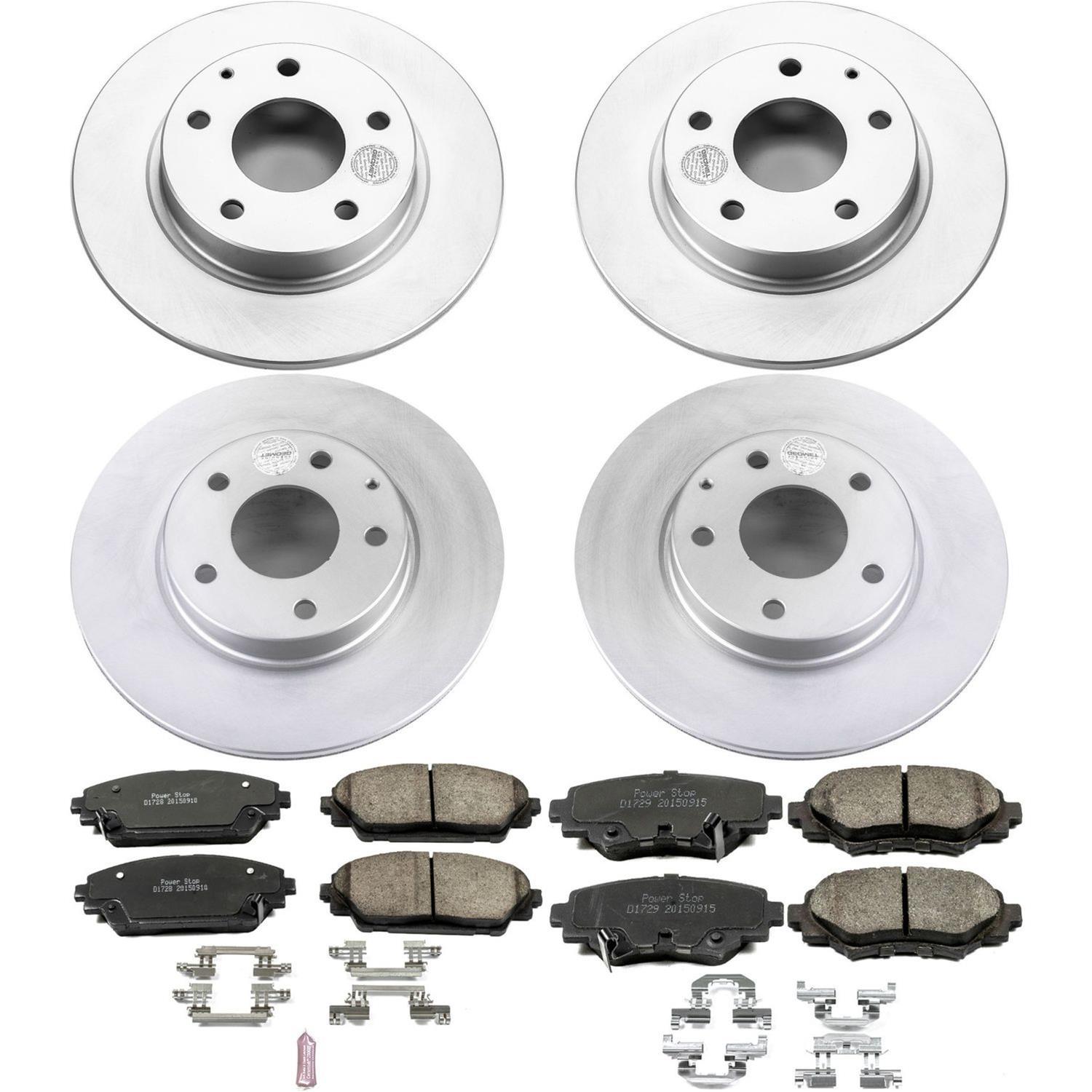 Power Stop 14-16 Mazda 3 Front & Rear Z17 Evolution Geomet Coated Brake Kit (1x psbCRK6963, 1x psbCRK6974) thumbnail 5