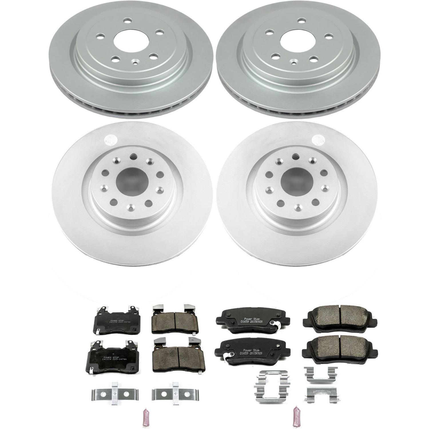 Power Stop 14-18 Cadillac CTS Front & Rear Z17 Evolution Geomet Coated Brake Kit (1x psbCRK6998, 1x psbCRK6991) thumbnail 6
