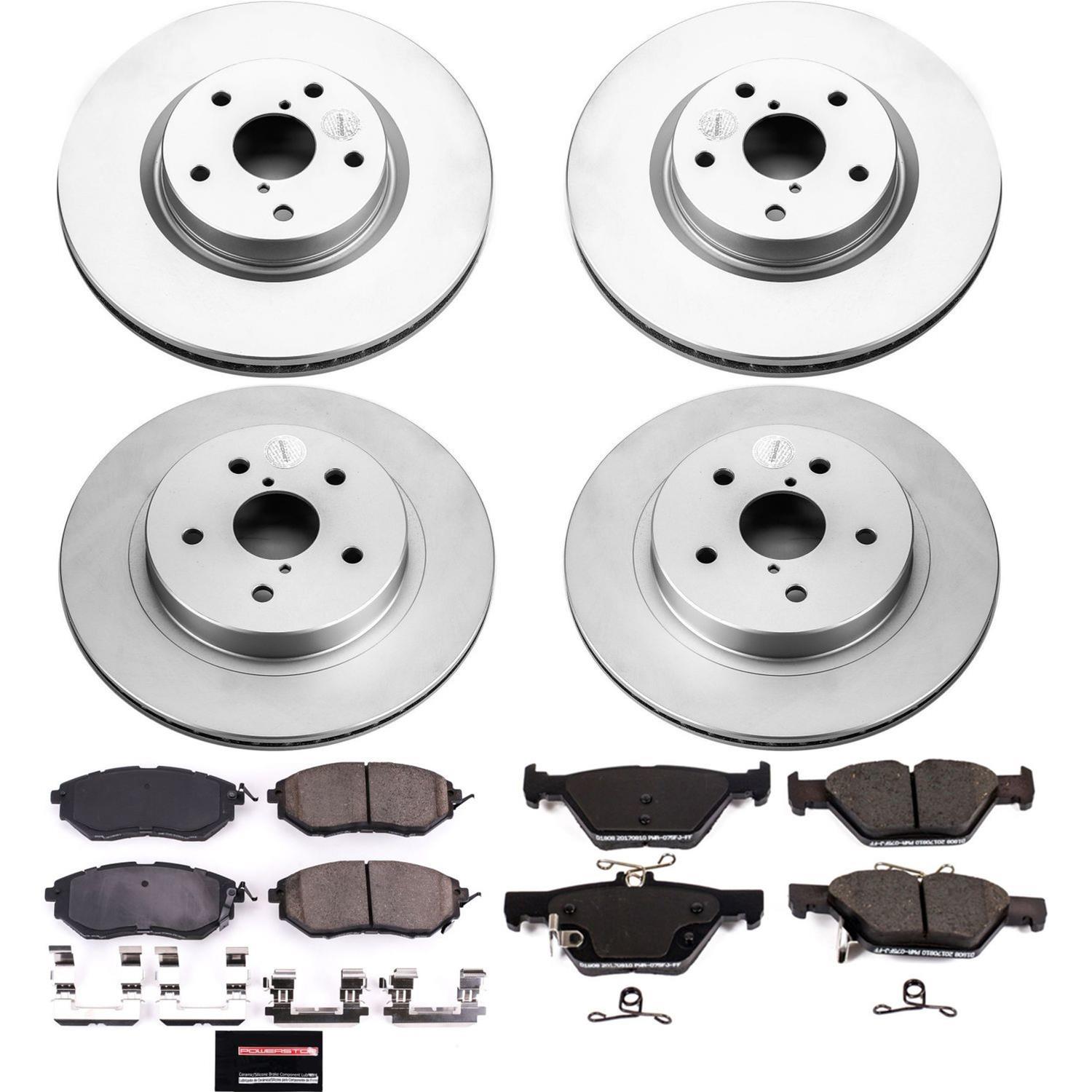 Power Stop 15-18 Subaru Legacy Front & Rear Z17 Evolution Geomet Coated Brake Kit (1x psbCRK4603, 1x psbCRK7039) thumbnail 4