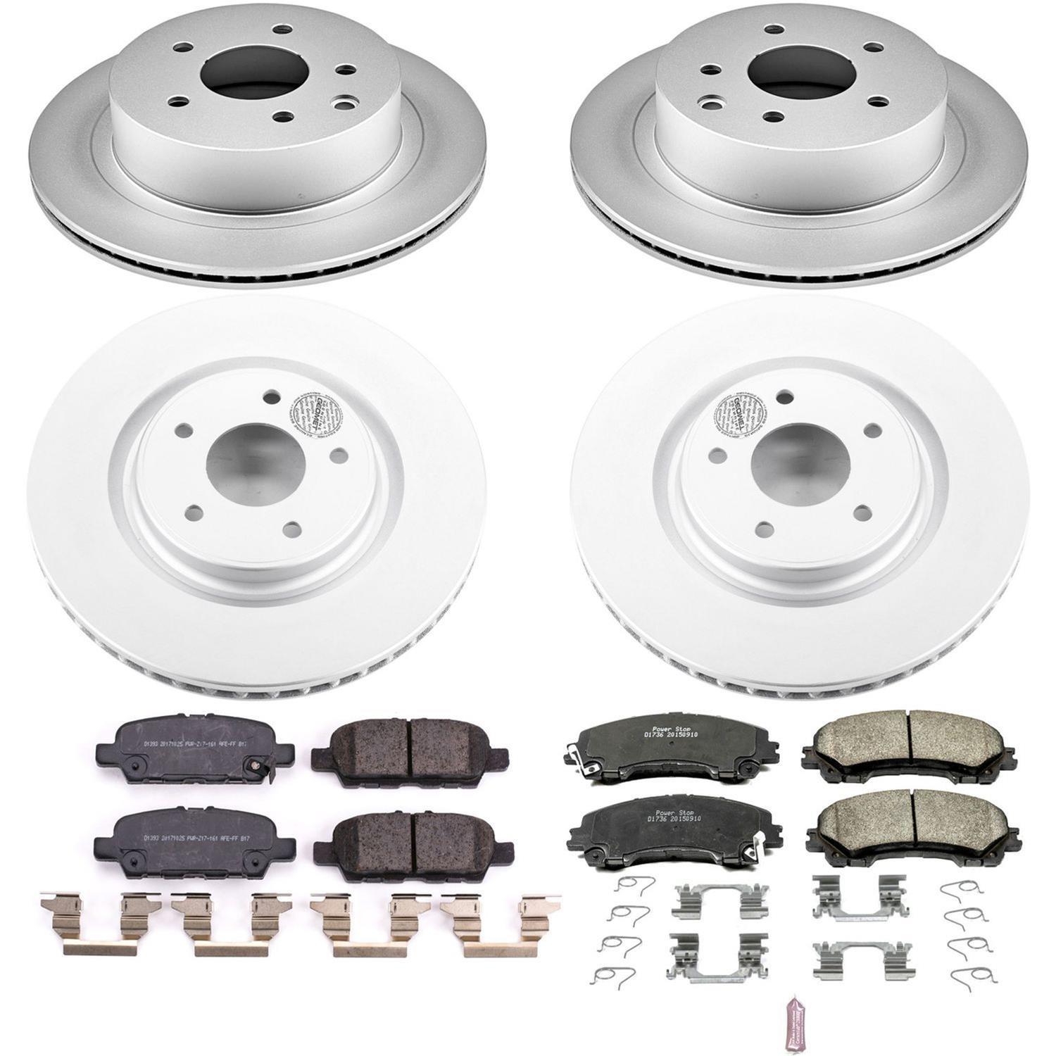 Power Stop 14-19 Nissan Rogue Front & Rear Z17 Evolution Geomet Coated Brake Kit (1x psbCRK7034, 1x psbCRK6761) thumbnail 4