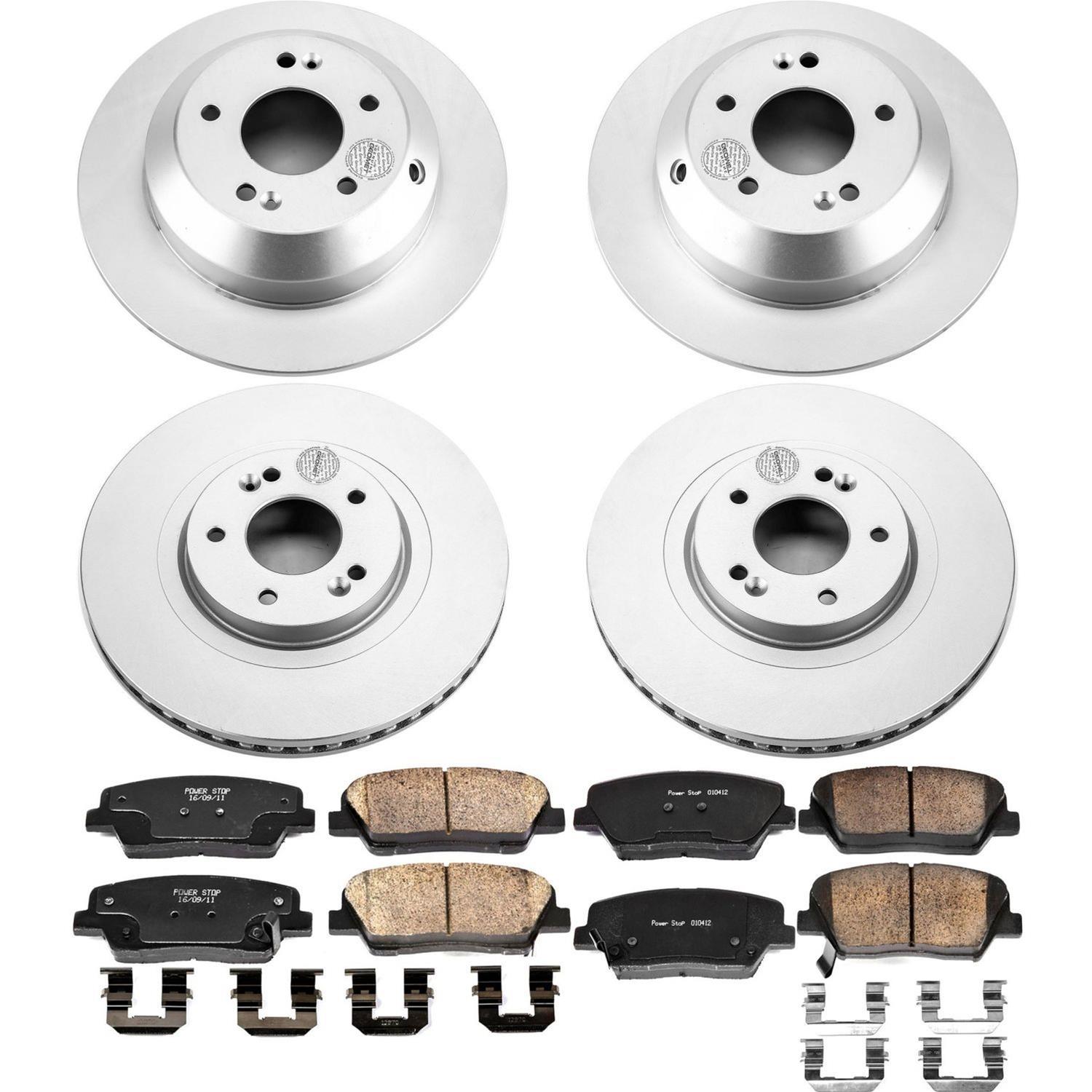 Power Stop 15-19 Kia Sorento Front & Rear Z17 Evolution Geomet Coated Brake Kit (1x psbCRK7064, 1x psbCRK7062)