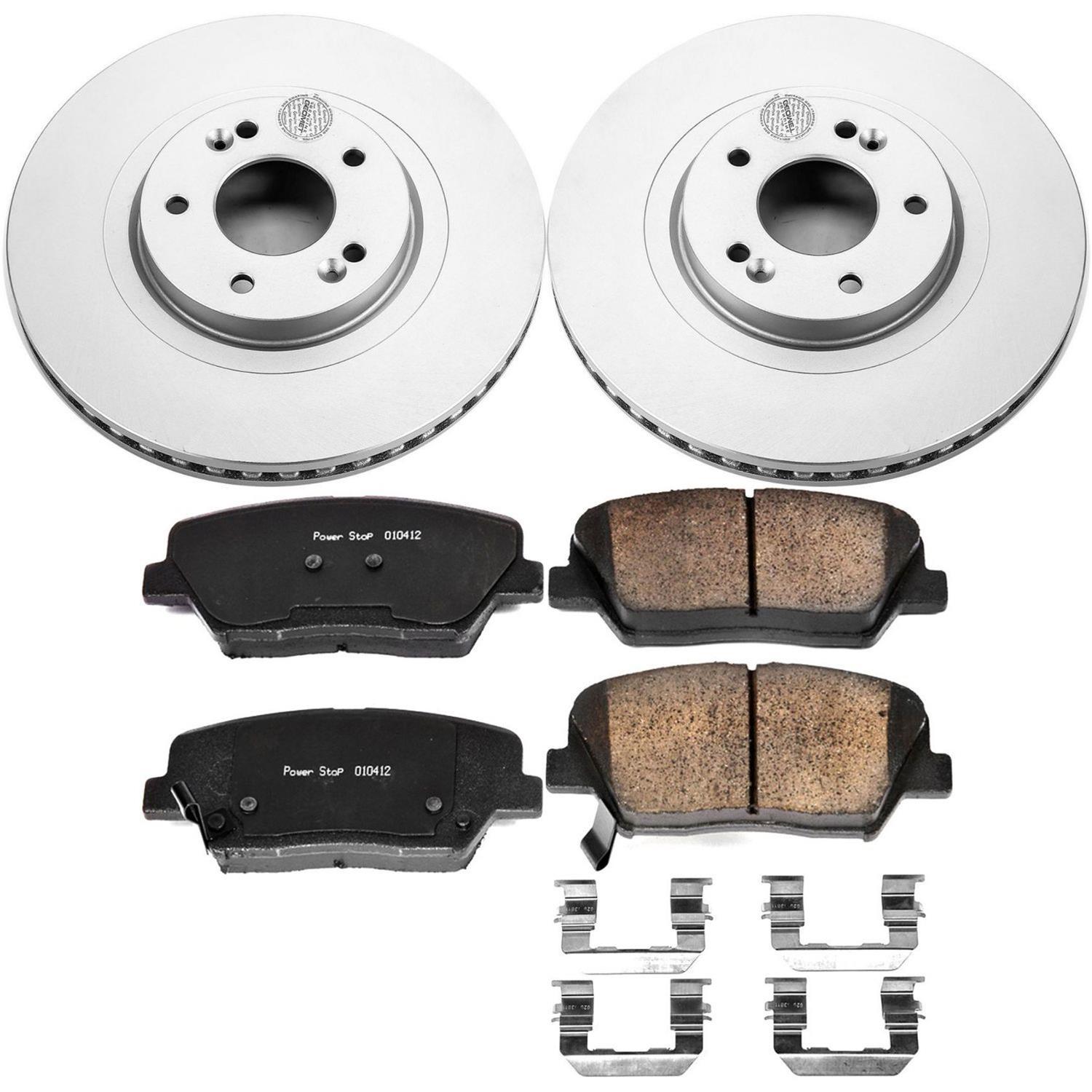 Power Stop 13-18 Hyundai Santa Fe Sport Front & Rear Z17 Evolution Geomet Coated Brake Kit (1x psbCRK7507, 1x psbCRK7064) thumbnail 4