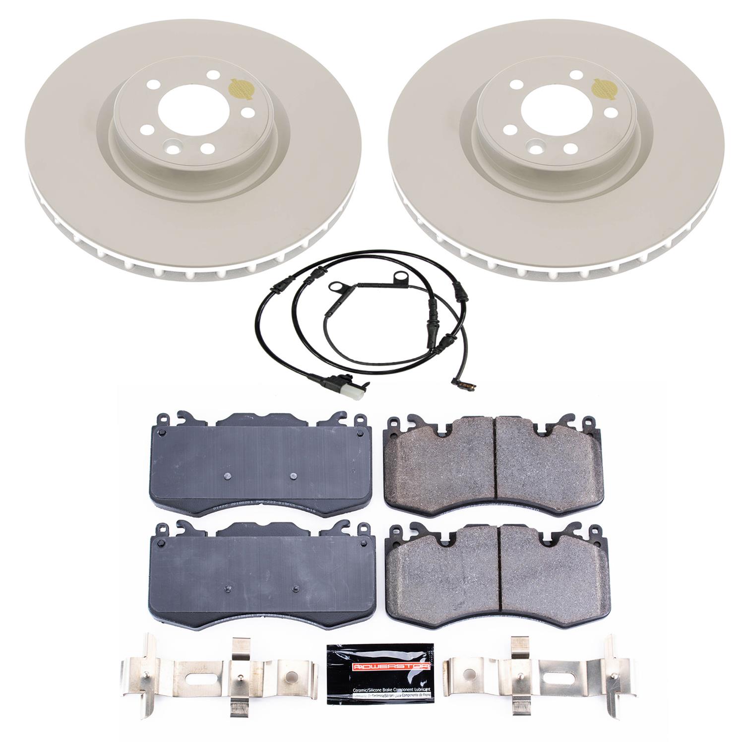 Power Stop 14-17 Land Rover Range Rover Sport Front Z23 Coated Brake Kit (1x psbZ23-1425, 2x psbEBR1409EVC, 1x psbSW-1612) thumbnail 4