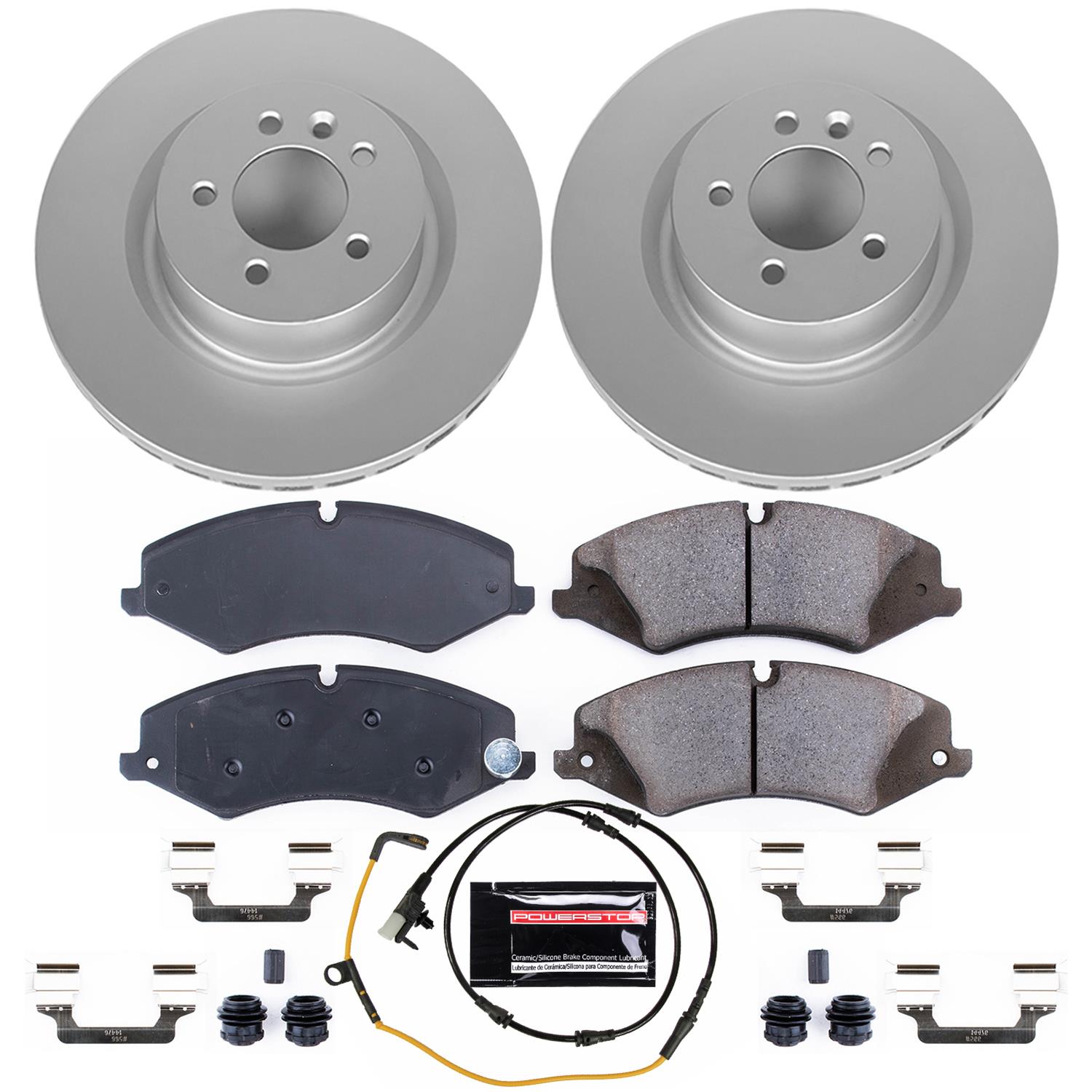 Power Stop 2017 Land Rover Discovery Front & Rear Z23 Evolution Sport Coated Brake Kit (1x psbCRK7174, 1x psbCRK7079)