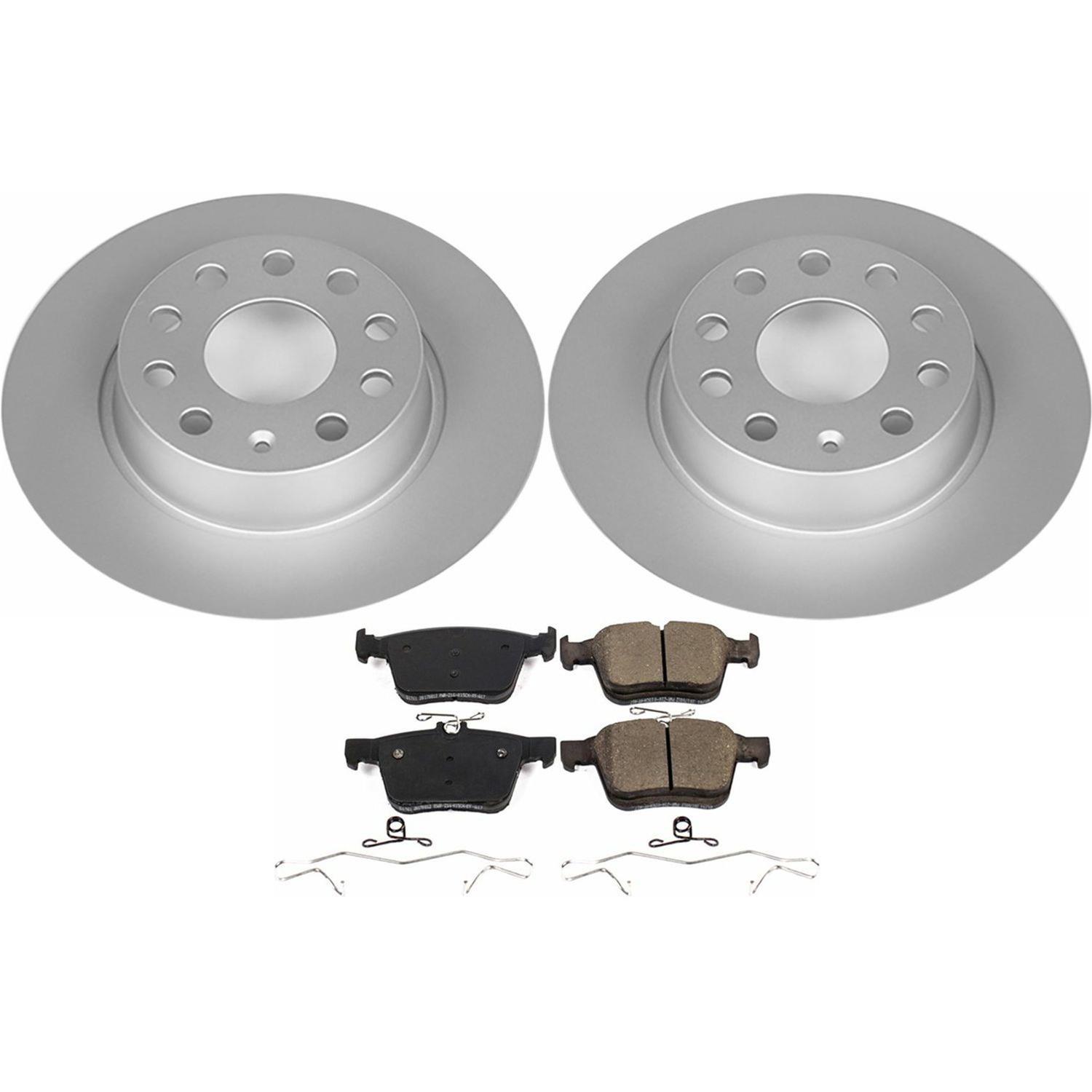 Power Stop 15-18 Audi A3 Front & Rear Z23 Evolution Sport Coated Brake Kit (1x psbCRK7082, 1x psbCRK7093) thumbnail 5