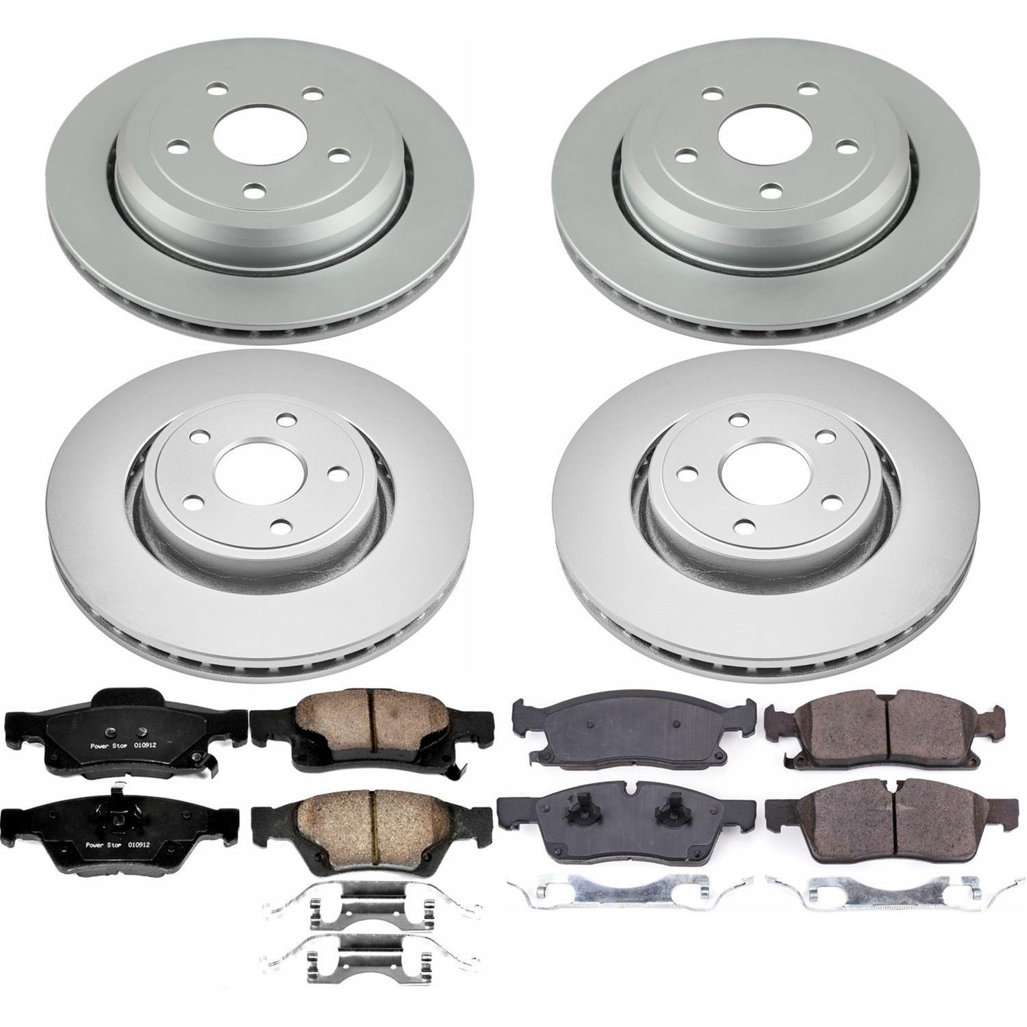 Power Stop 16-19 Jeep Grand Cherokee Front & Rear Z17 Evolution Geomet Coated Brake Kit (1x psbCRK7133, 1x psbCRK5953) thumbnail 4