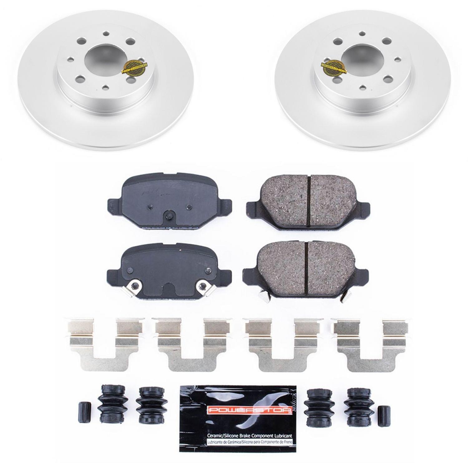 Power Stop 13-18 Fiat 500 Front & Rear Z23 Evolution Sport Coated Brake Kit (1x psbCRK7169, 1x psbCRK7168) thumbnail 6