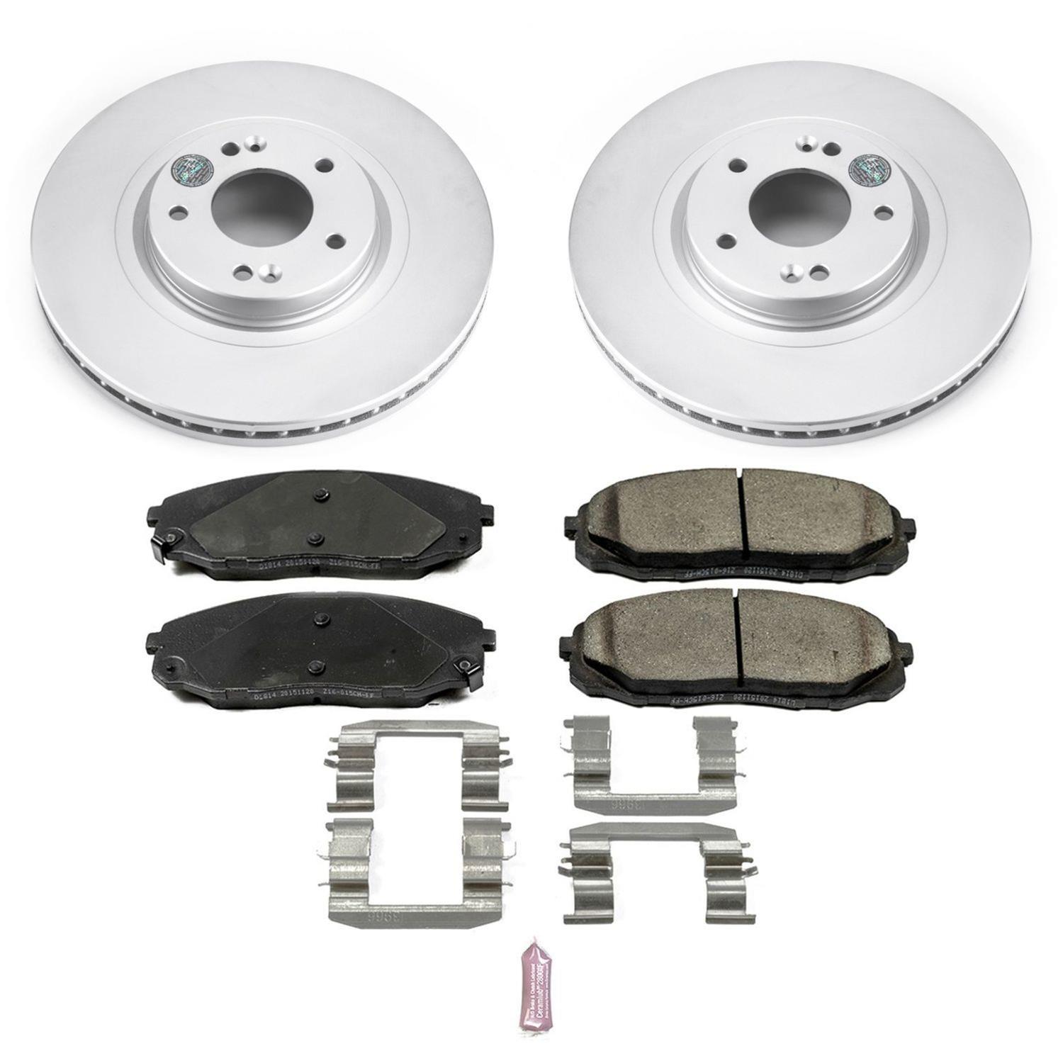 Power Stop 15-19 Kia Sedona Front & Rear Z17 Evolution Geomet Coated Brake Kit (1x psbCRK7218, 1x psbCRK7213) thumbnail 7