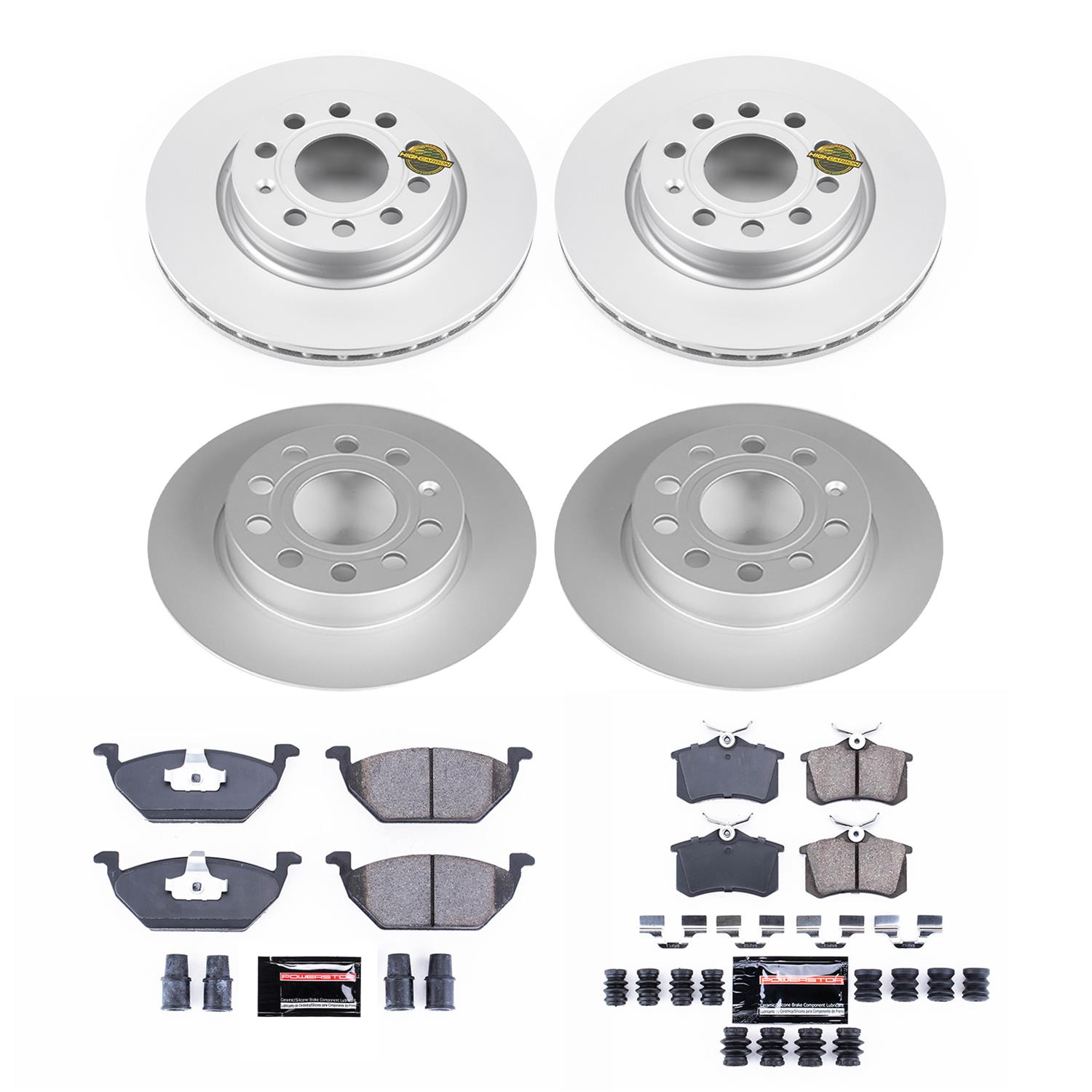 Power Stop 13-15 Volkswagen Jetta Front & Rear Z23 Evolution Sport Coated Brake Kit (1x psbCRK6041, 1x psbCRK5671) thumbnail 4