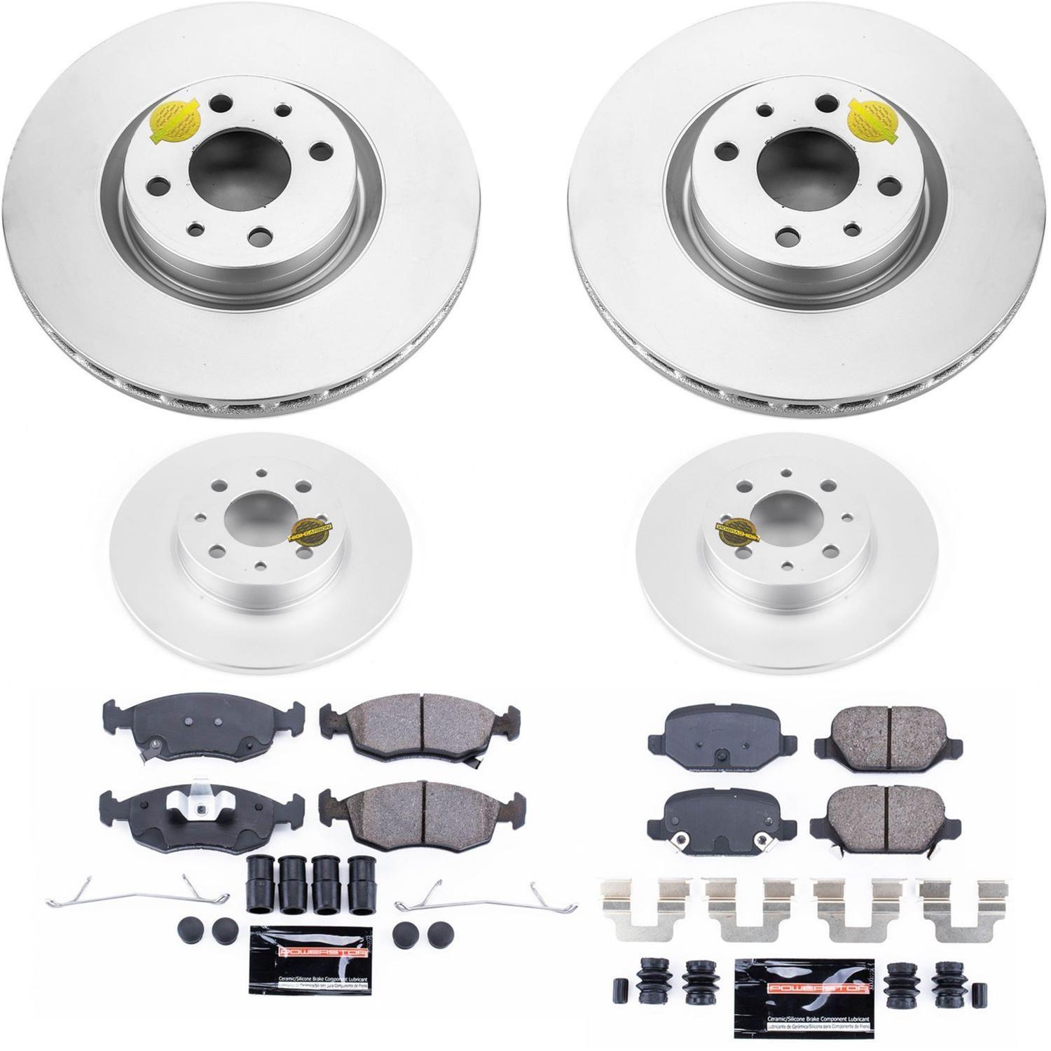 Power Stop 13-18 Fiat 500 Front & Rear Z23 Evolution Sport Coated Brake Kit (1x psbCRK7169, 1x psbCRK7168) thumbnail 4