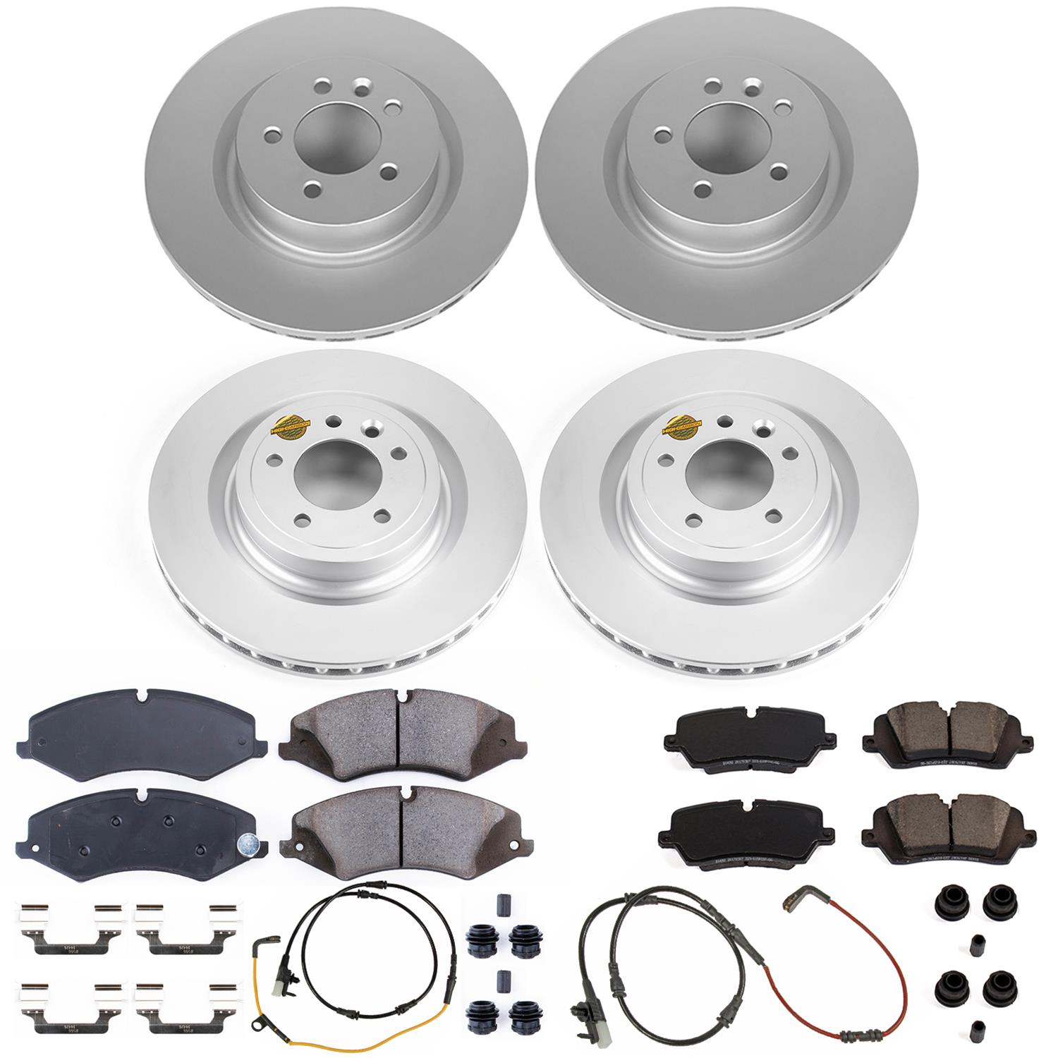 Power Stop 2017 Land Rover Discovery Front & Rear Z23 Evolution Sport Coated Brake Kit (1x psbCRK7174, 1x psbCRK7079) thumbnail 2