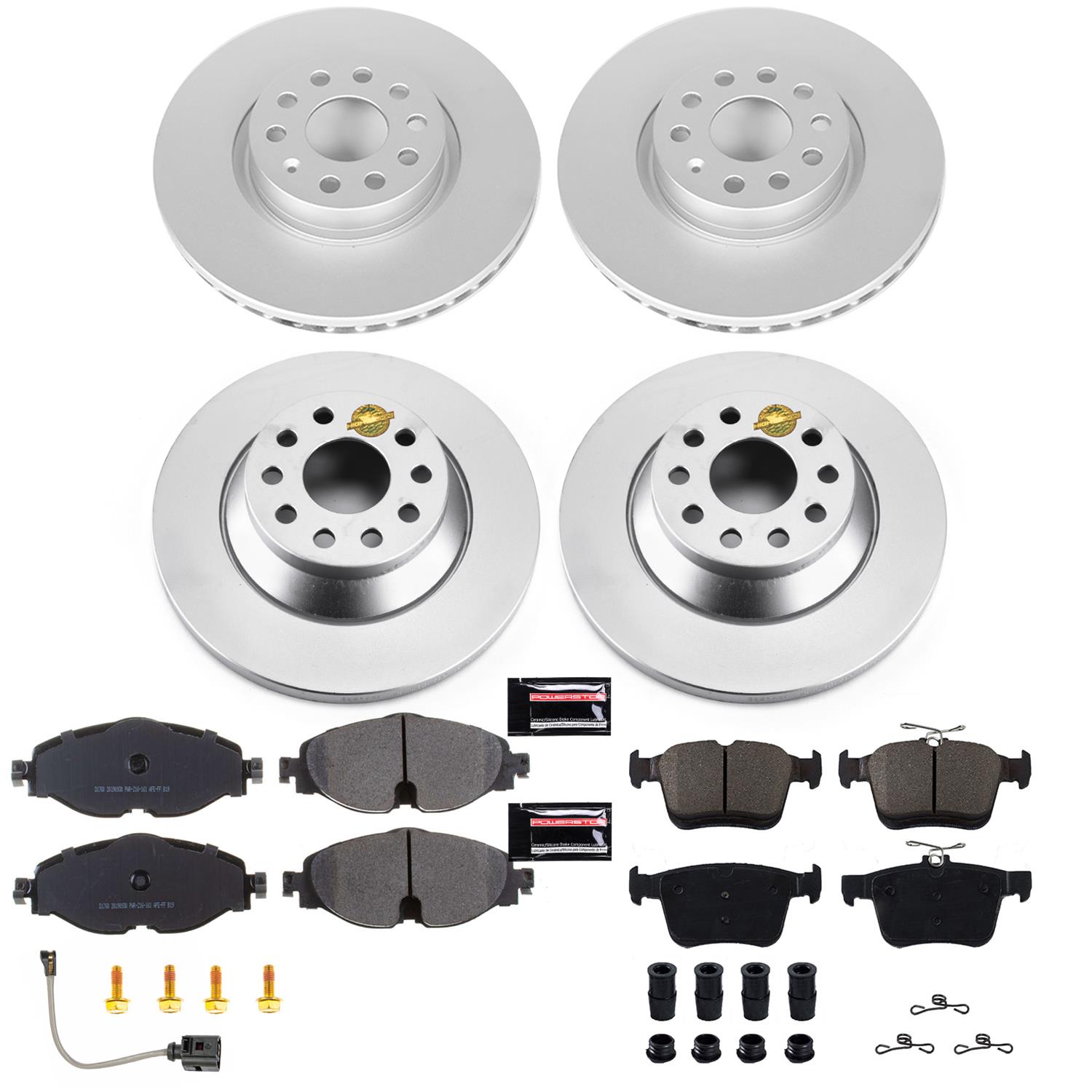 Power Stop 16-18 Audi TT Quattro Front & Rear Z23 Evolution Sport Coated Brake Kit (1x psbCRK7082, 1x psbCRK7176) thumbnail 2