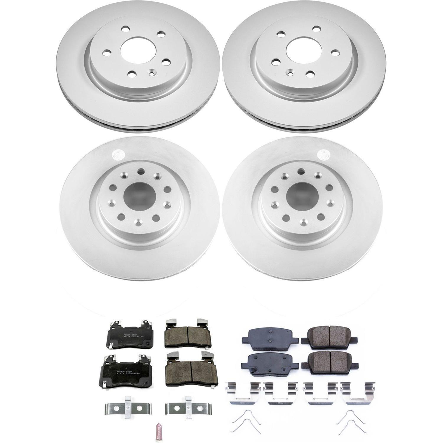 Power Stop 16-18 Cadillac CT6 Front & Rear Z17 Evolution Geomet Coated Brake Kit (1x psbCRK7289, 1x psbCRK6998) thumbnail 7