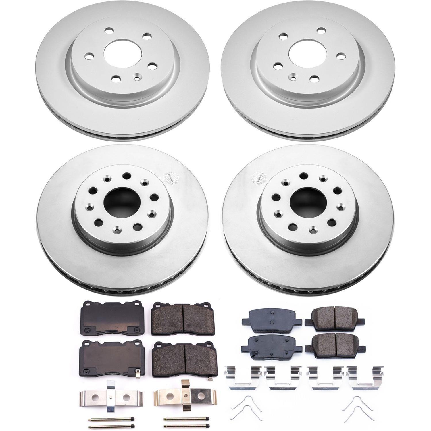 Power Stop 16-19 Chevrolet Camaro Front & Rear Z17 Evolution Geomet Coated Brake Kit (1x psbCRK7289, 1x psbCRK7001) thumbnail 5