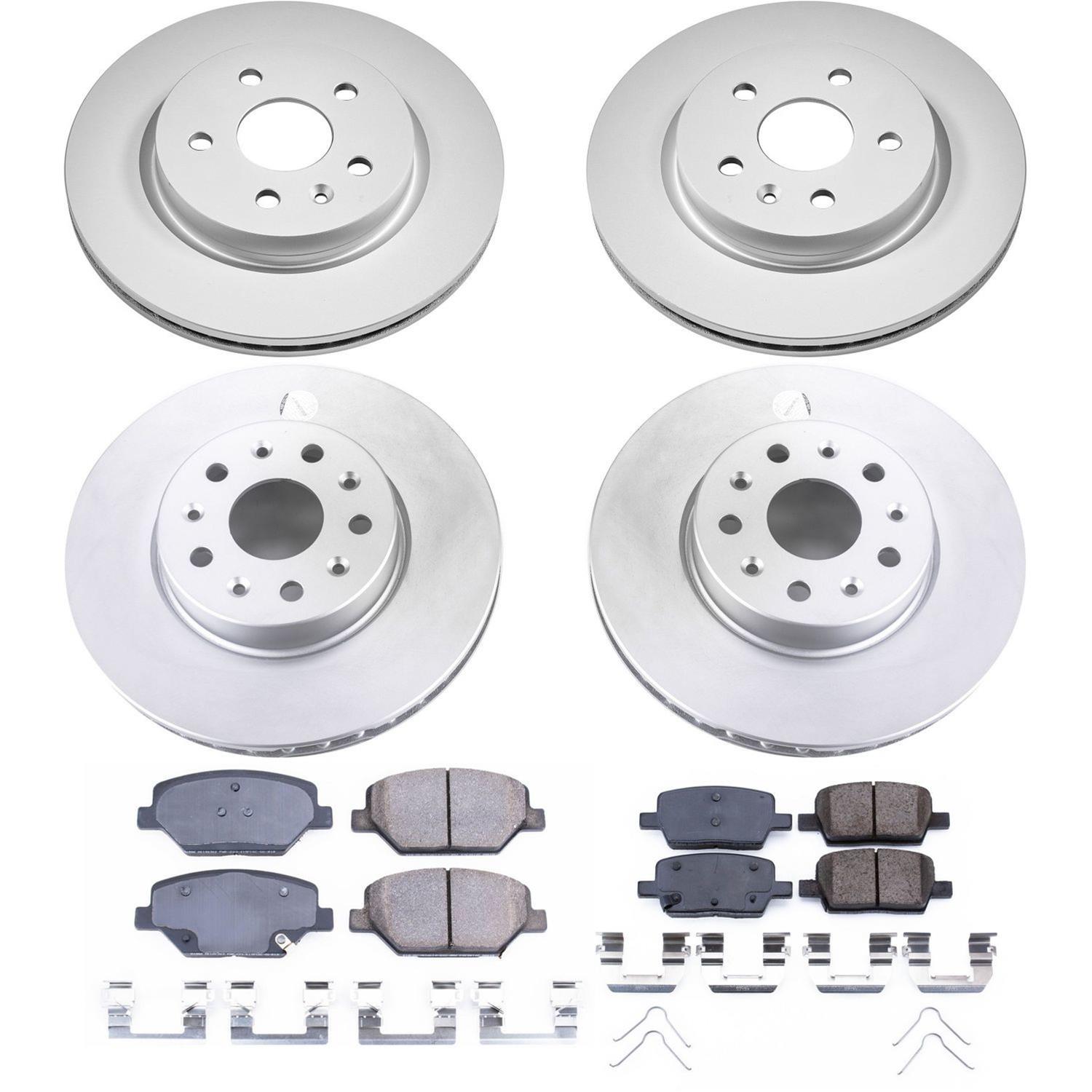 Power Stop 16-19 Chevrolet Camaro Front & Rear Z17 Evolution Geomet Coated Brake Kit (1x psbCRK7289, 1x psbCRK7295) thumbnail 3